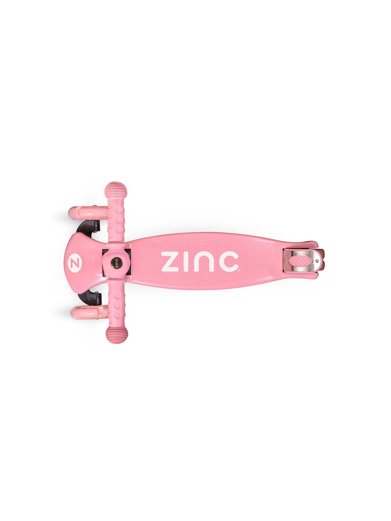 Image 3 of 4 of Zinc Three Wheeled Folding Light Up T-motion Scooter (Blush Pink)