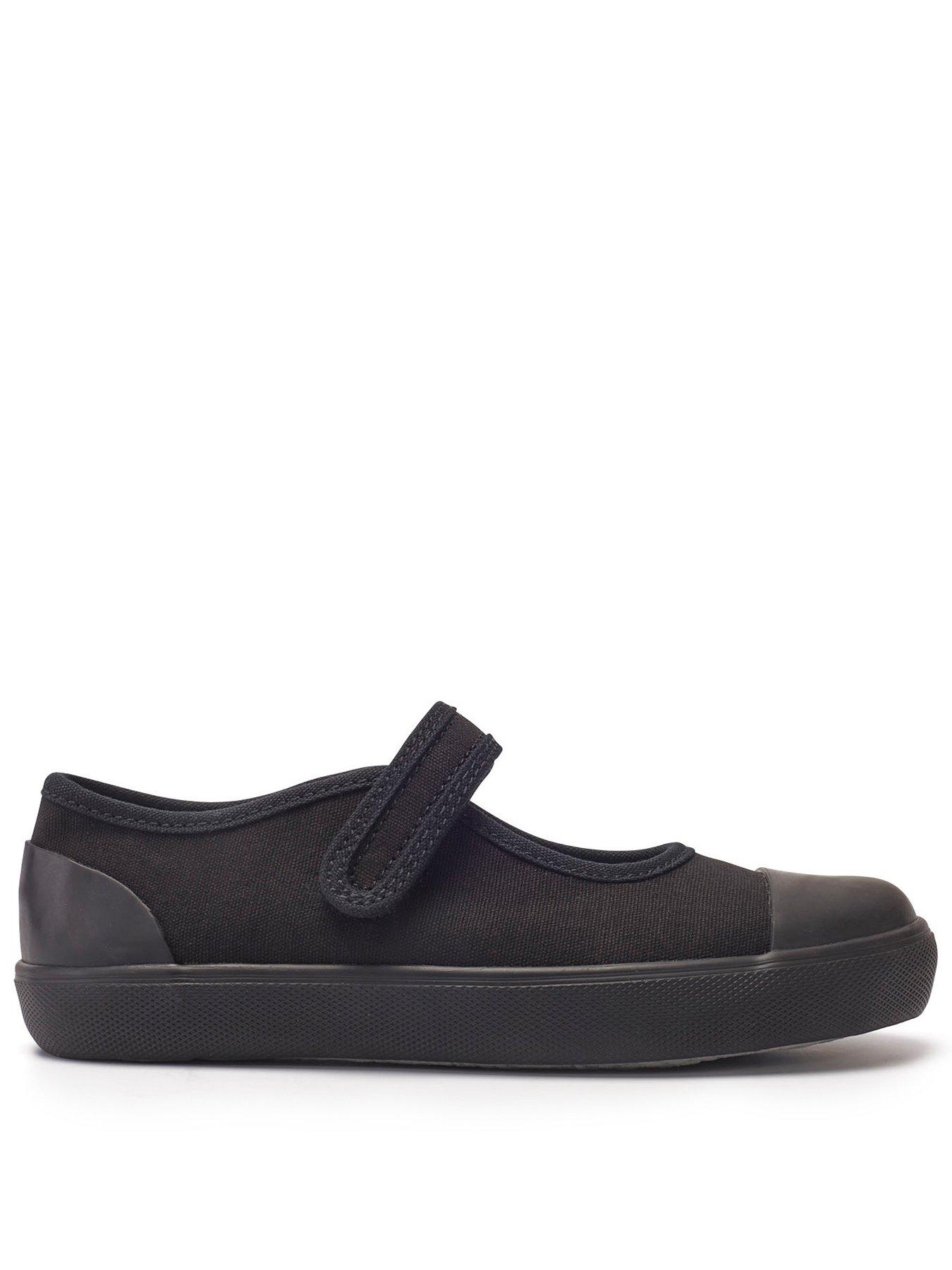 Black plimsolls girls hotsell