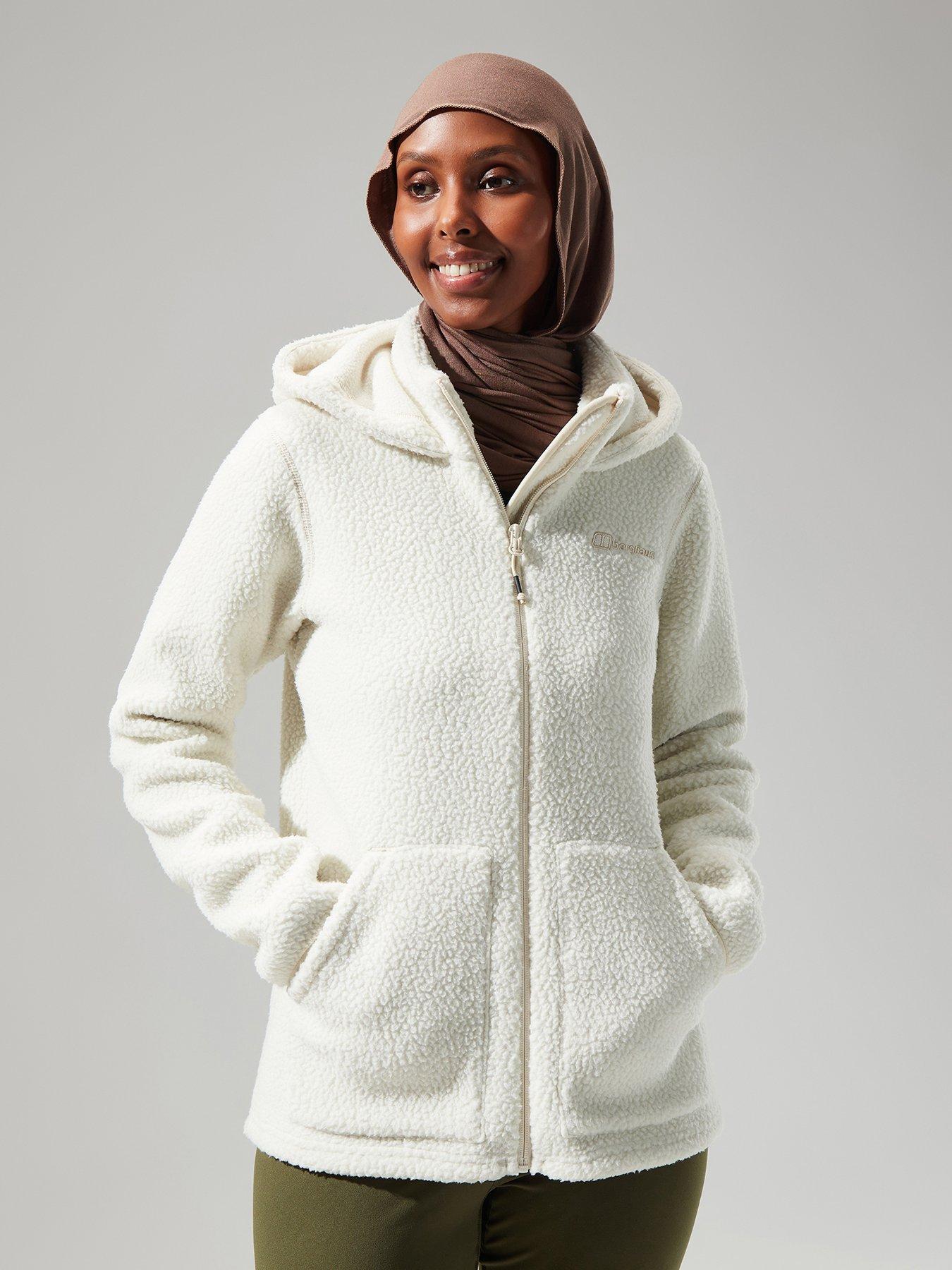 Darria Fz Hooded Fleece Jacket Off White