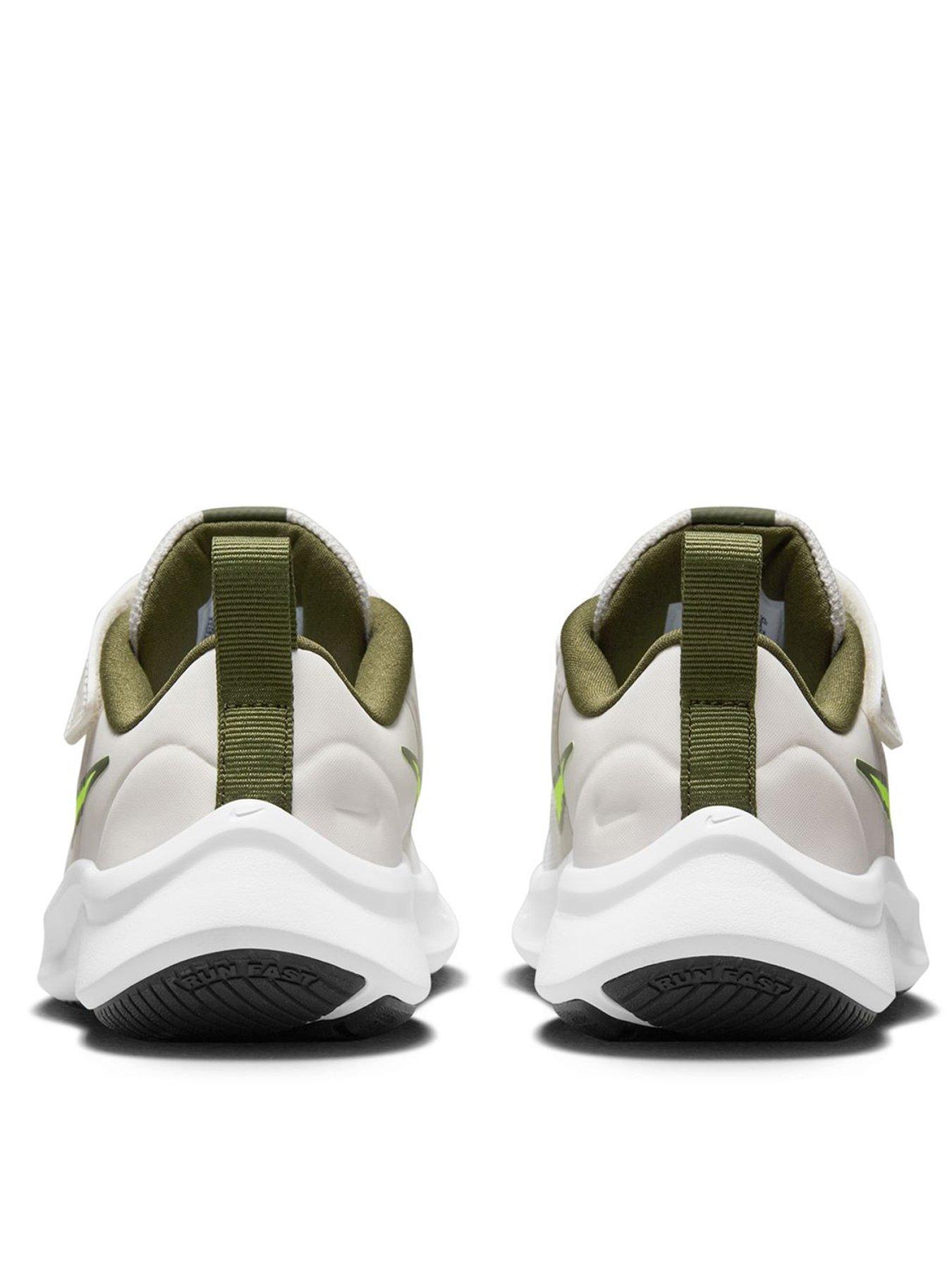 Nike Star Runner Kids Unisex Trainers Beige Green very