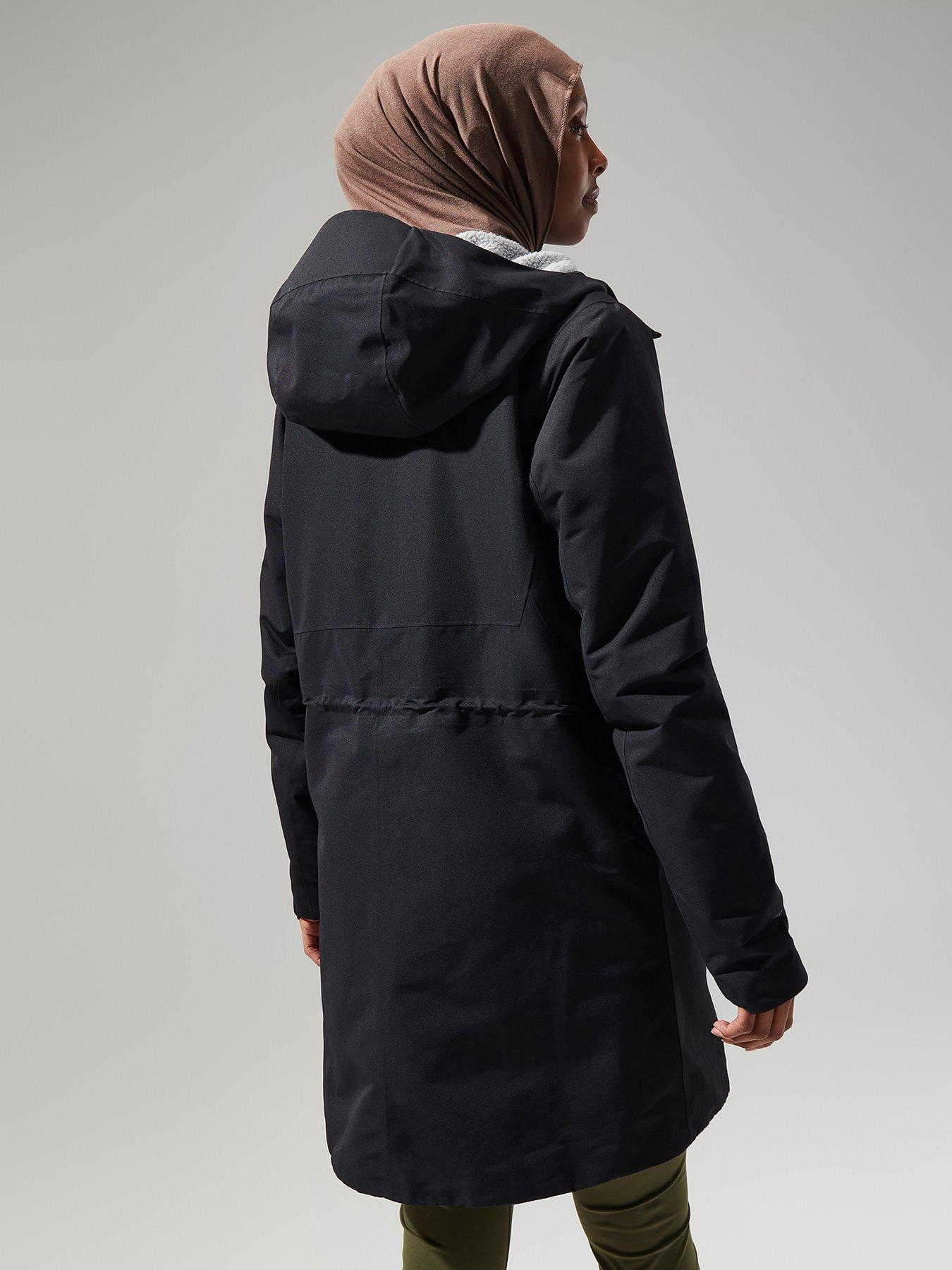 Black hooded cheap parka womens