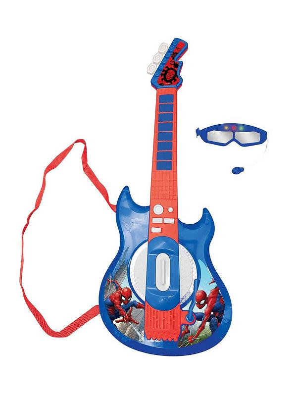 Image 1 of 6 of Spiderman Electric Guitar with Light Up Glasses - Spider-Man