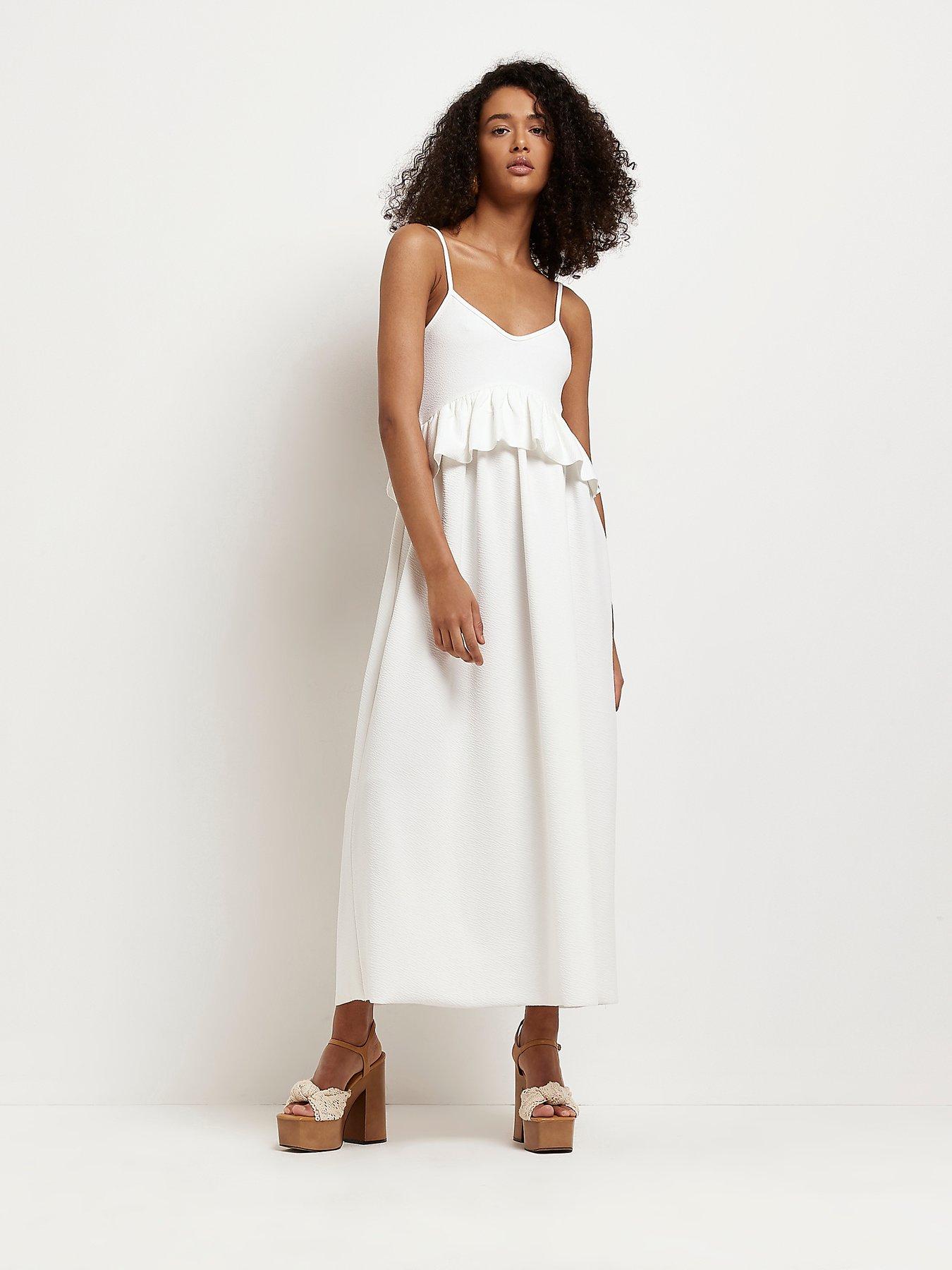 White frill best sale dress zara