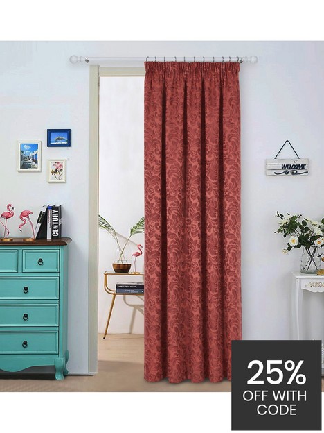 buckingham-pencil-pleat-single-door-curtain