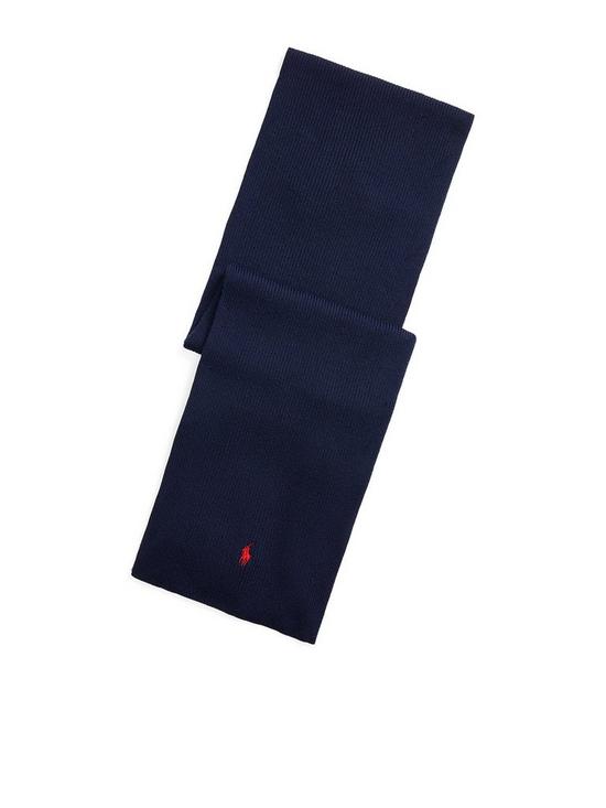 front image of polo-ralph-lauren-merino-wool-knitted-scarf