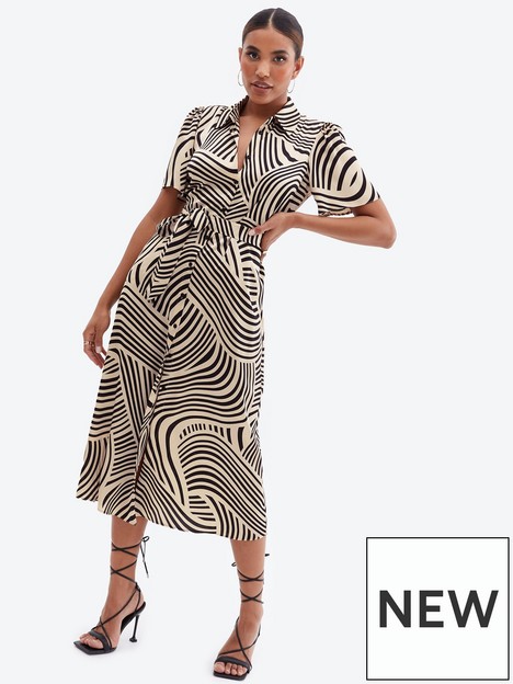 new-look-off-white-line-belted-midi-shirt-dress