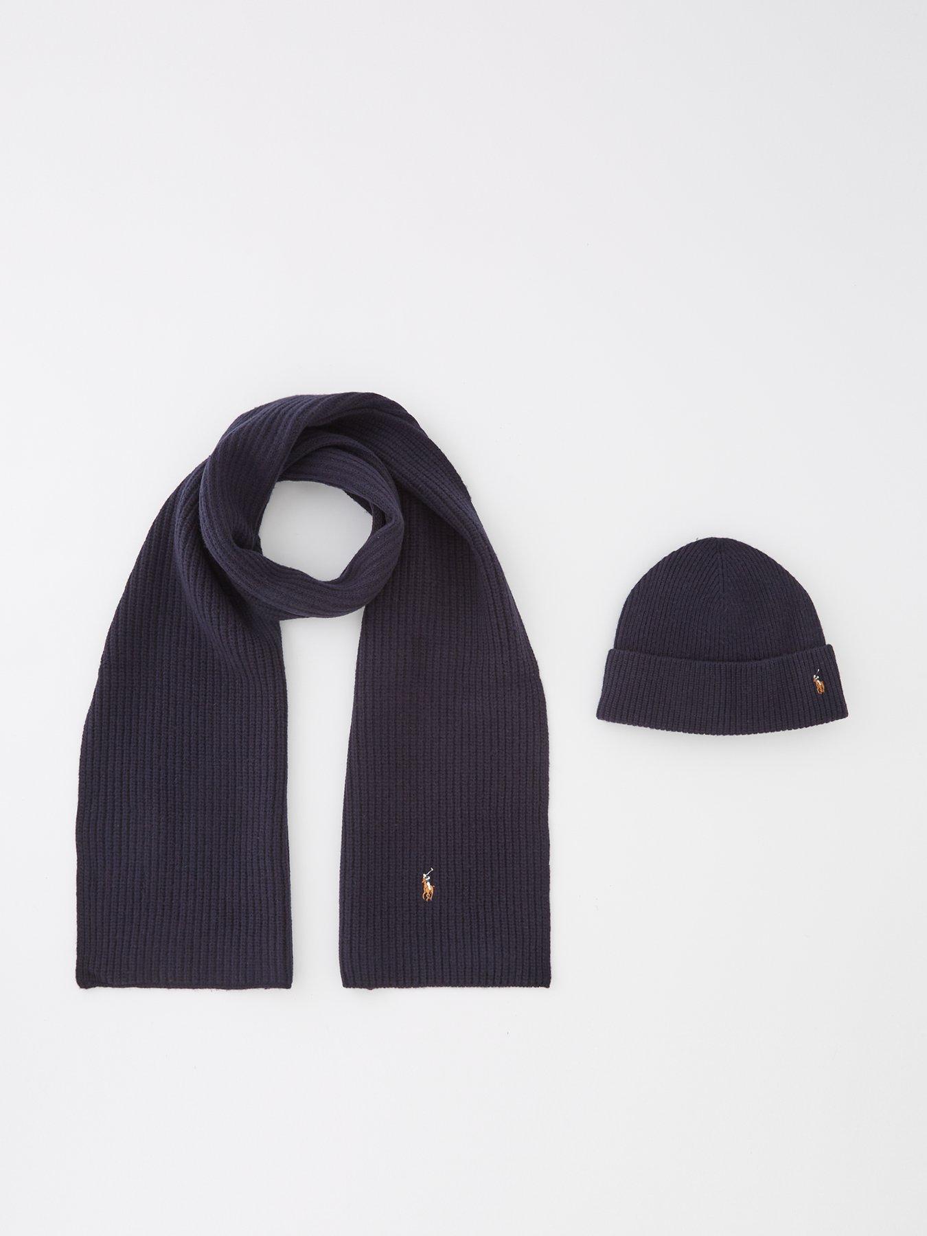 Polo Ralph Lauren Signature Rib Knitted Scarf & Knitted Beanie Hat Gift Set  
