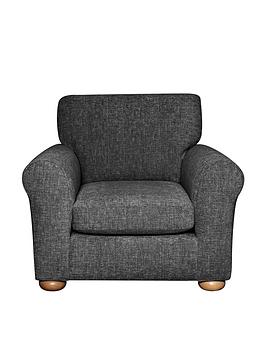 Very Home Bailey Fabric Armchair - Charcoal - Fsc Certified