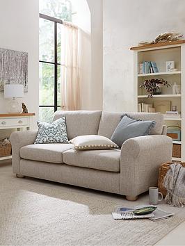 Product photograph of Very Home Bailey Fabric 4 Seater Sofa - Stone from very.co.uk