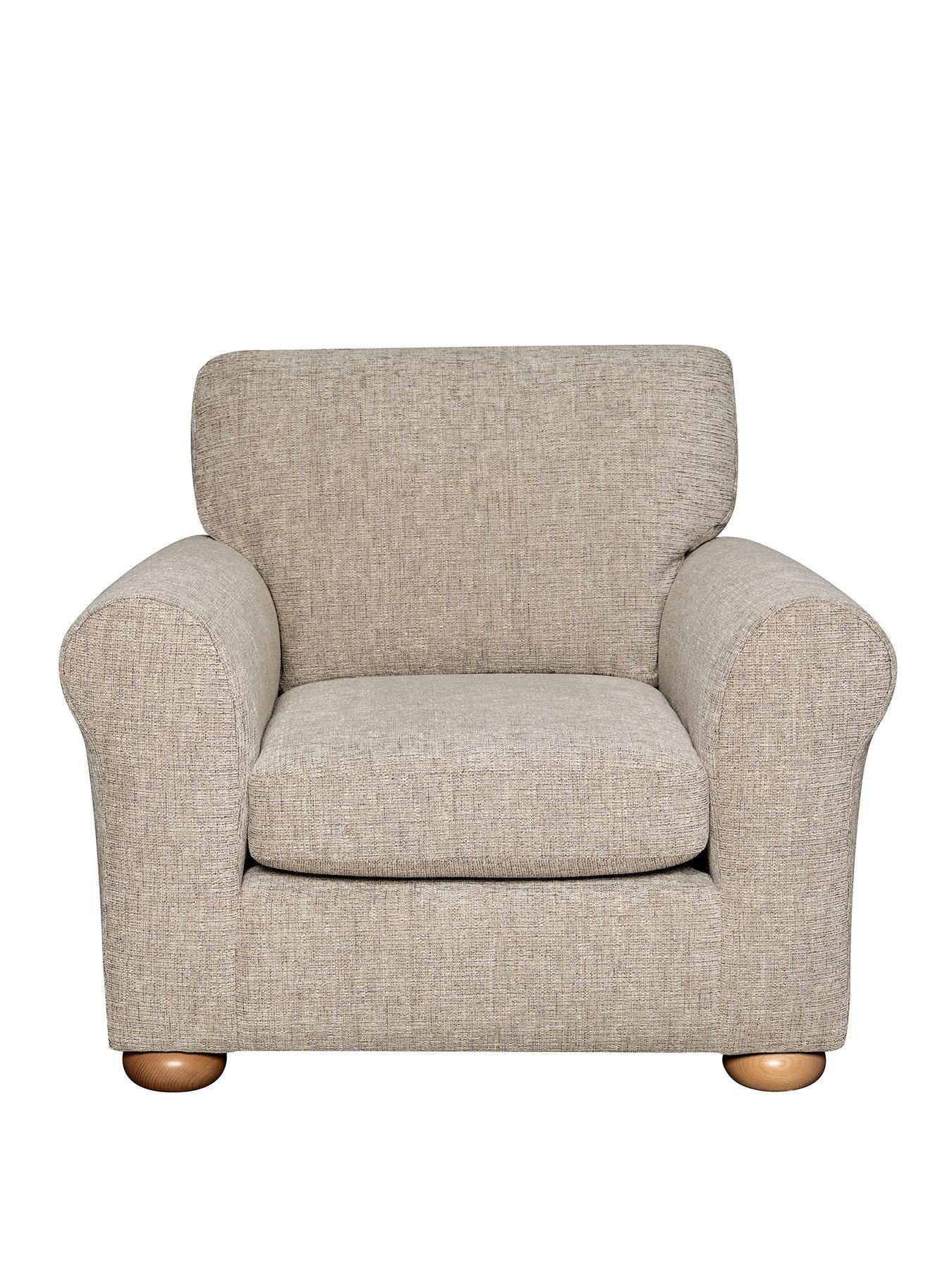 Product photograph of Very Home Bailey Fabric Armchair - Stone from very.co.uk