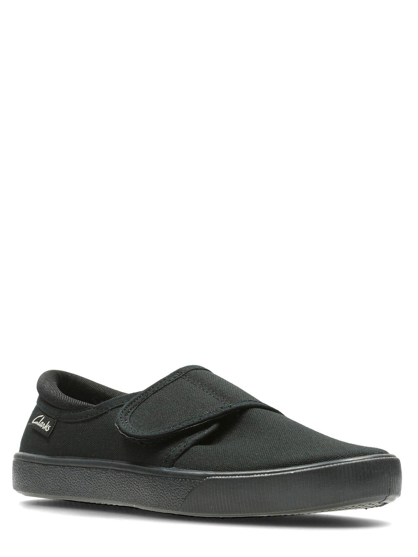 Clarks store black plimsolls