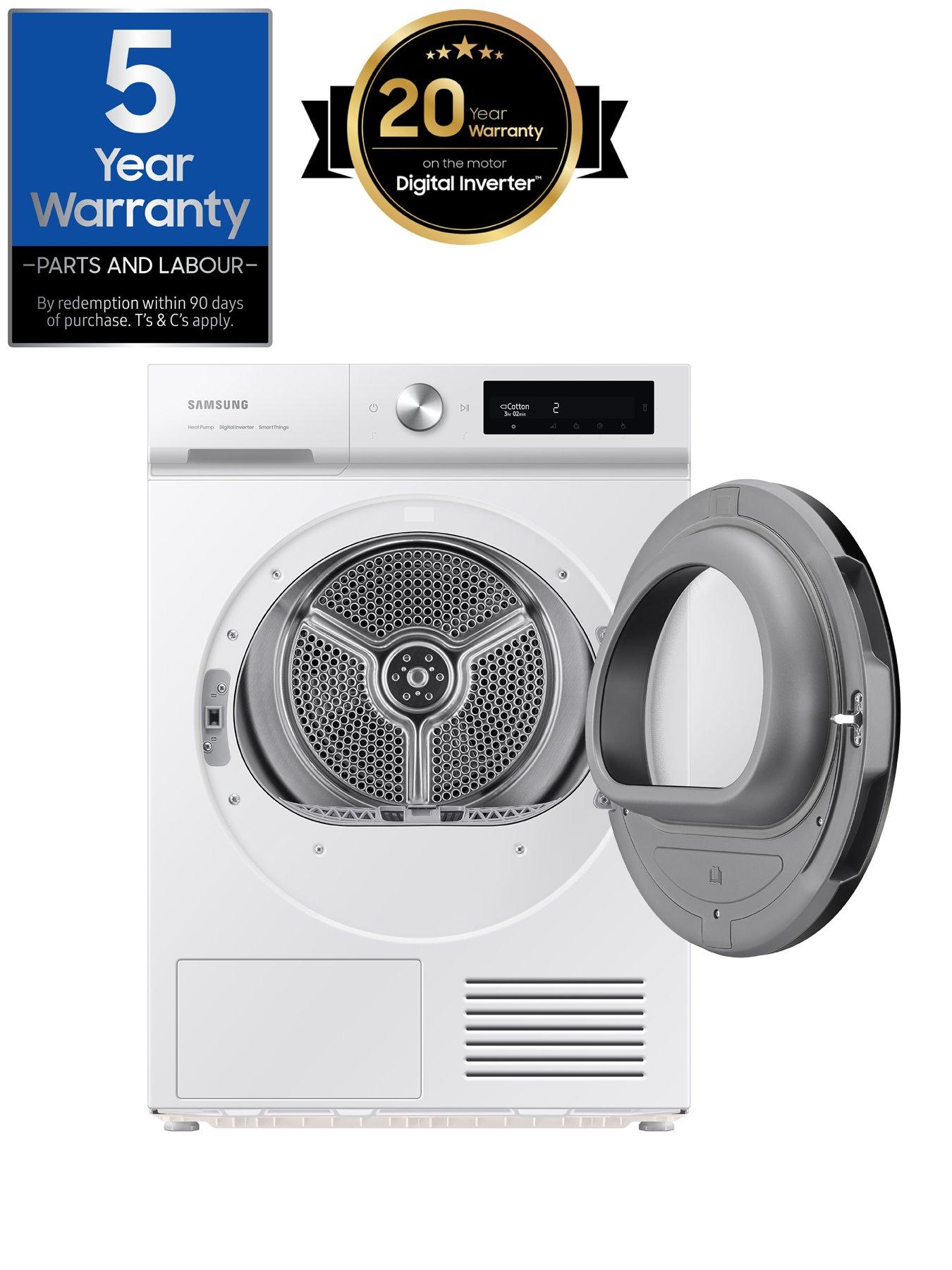 Image 2 of 8 of Samsung Series 5+ AI Energy DV90BB5245AW/S1 OptimalDry&trade; Heat Pump Tumble Dryer - 9kg Load A+++ Rated - White