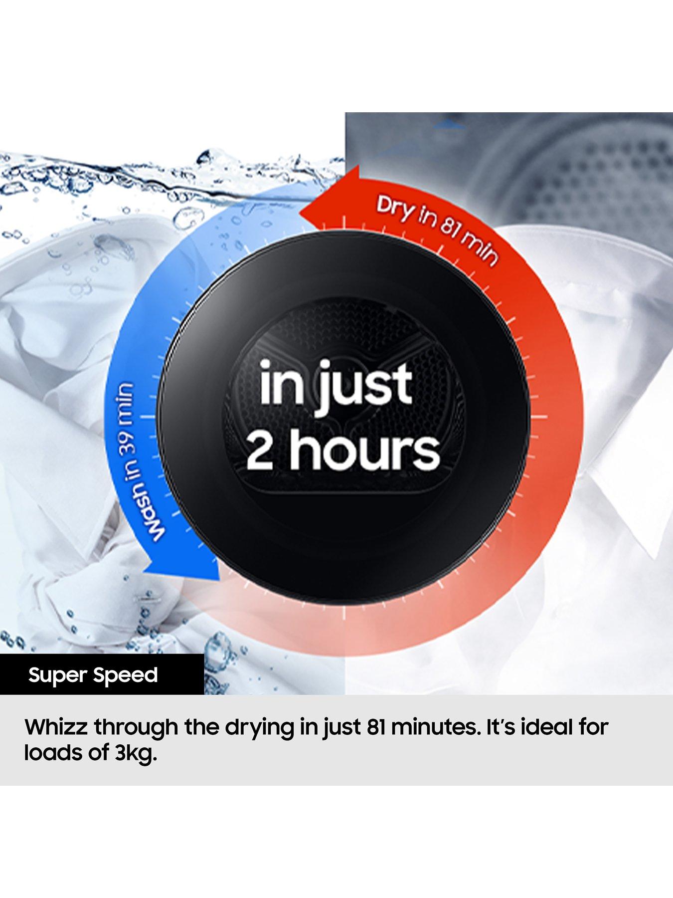 Image 3 of 8 of Samsung Series 5+ AI Energy DV90BB5245AW/S1 OptimalDry&trade; Heat Pump Tumble Dryer - 9kg Load A+++ Rated - White