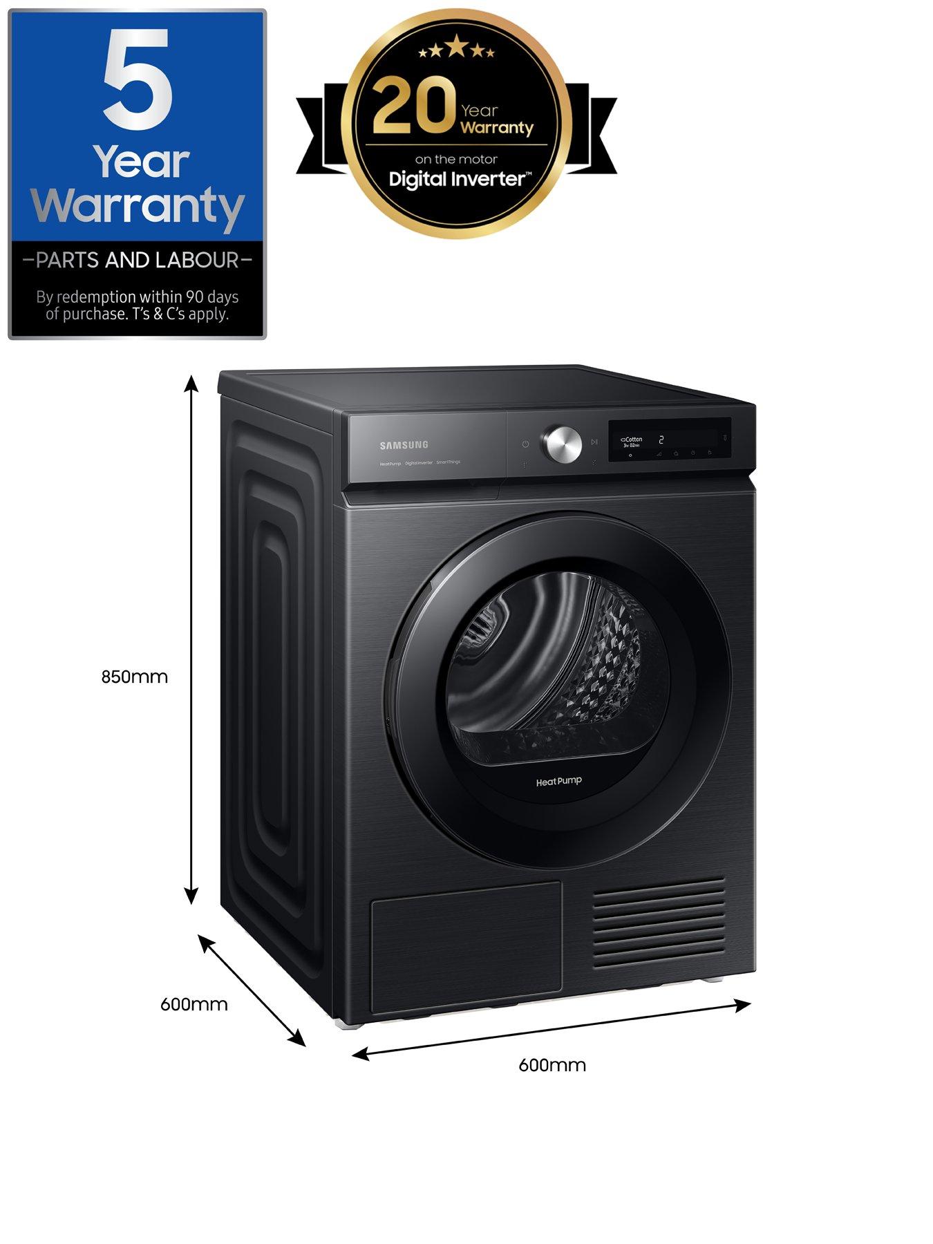 Image 7 of 8 of Samsung Series 5+ AI Energy DV90BB5245AB/S1 with OptimalDry&trade; Heat Pump Tumble Dryer - 9kg Load A+++ Rated - Black