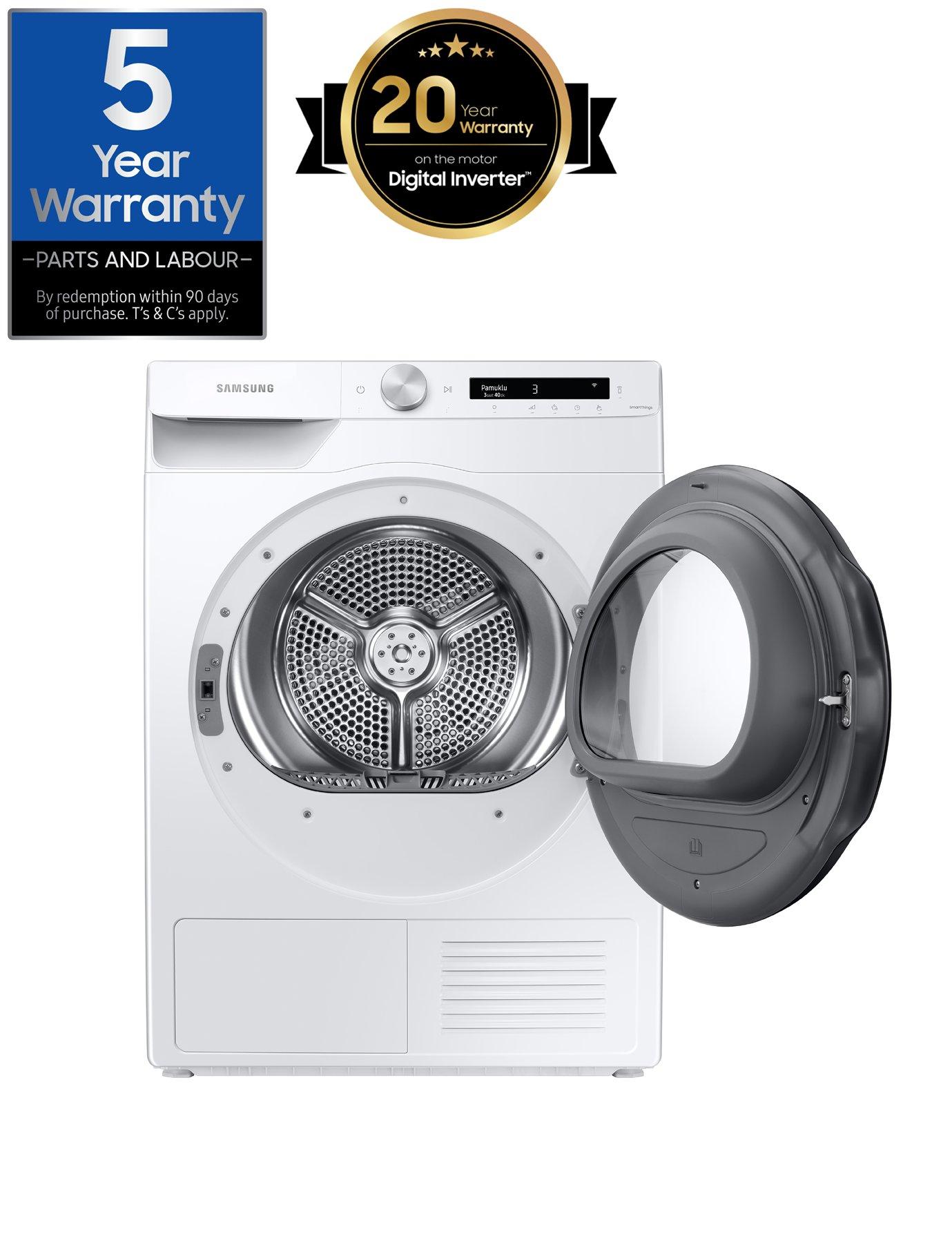 Samsung Series 5+ DV90T5240AW/S1 with OptimalDry™ Heat Pump Tumble ...