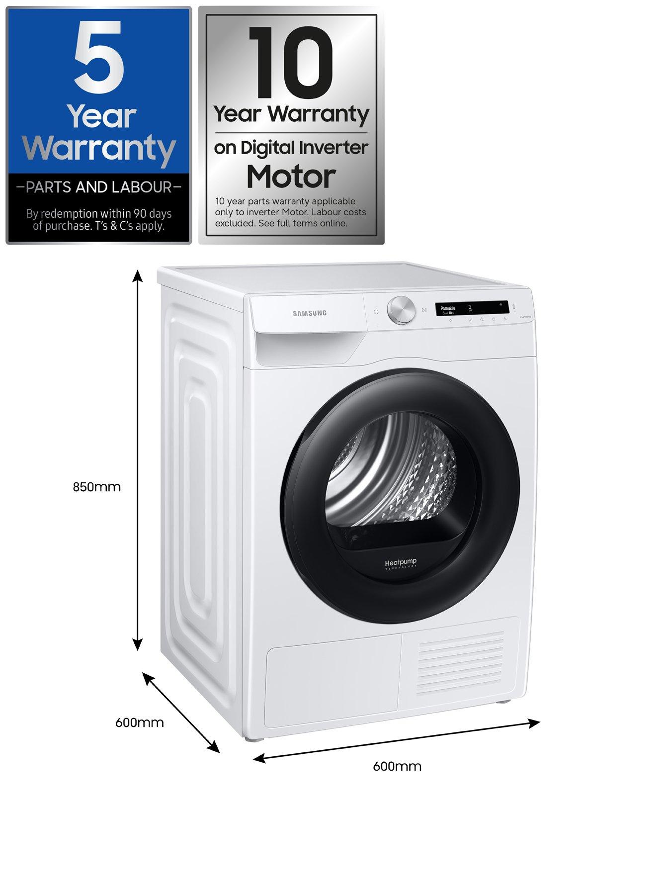 Image 7 of 8 of Samsung Series 5+ AI Energy DV90T5240AW/S1 with OptimalDry&trade; Heat Pump Tumble Dryer - 9kg Load A+++ Rated - White