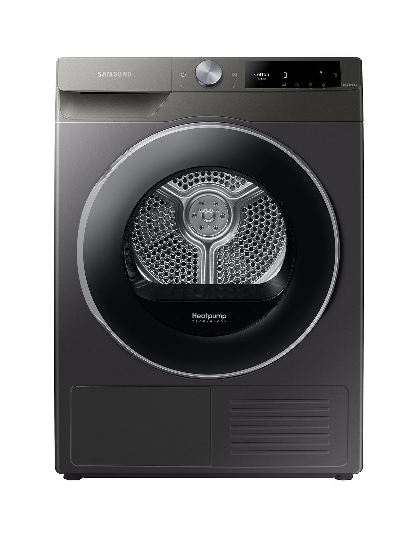 Samsung Series 6 AI Energy DV90T6240LN/S1 with OptimalDry™ Heat Pump Tumble Dryer - 9kg Load A+++ Rated - Platinum Silver