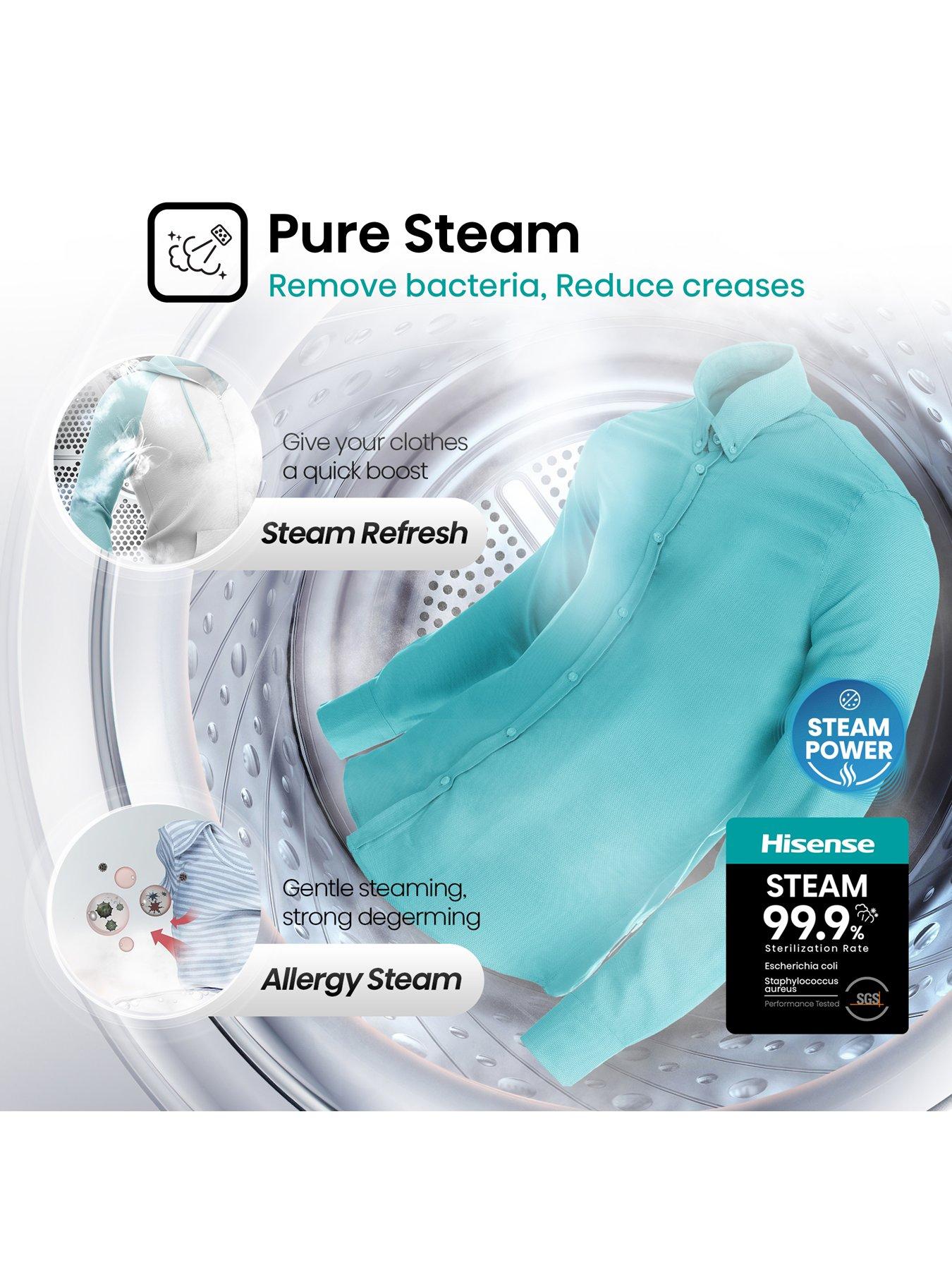 Image 3 of 7 of Hisense 3 Series WDQA8014EVJM 8kg Wash, 5kg Dry, 1400 Spin&nbsp;Washer Dryer - White