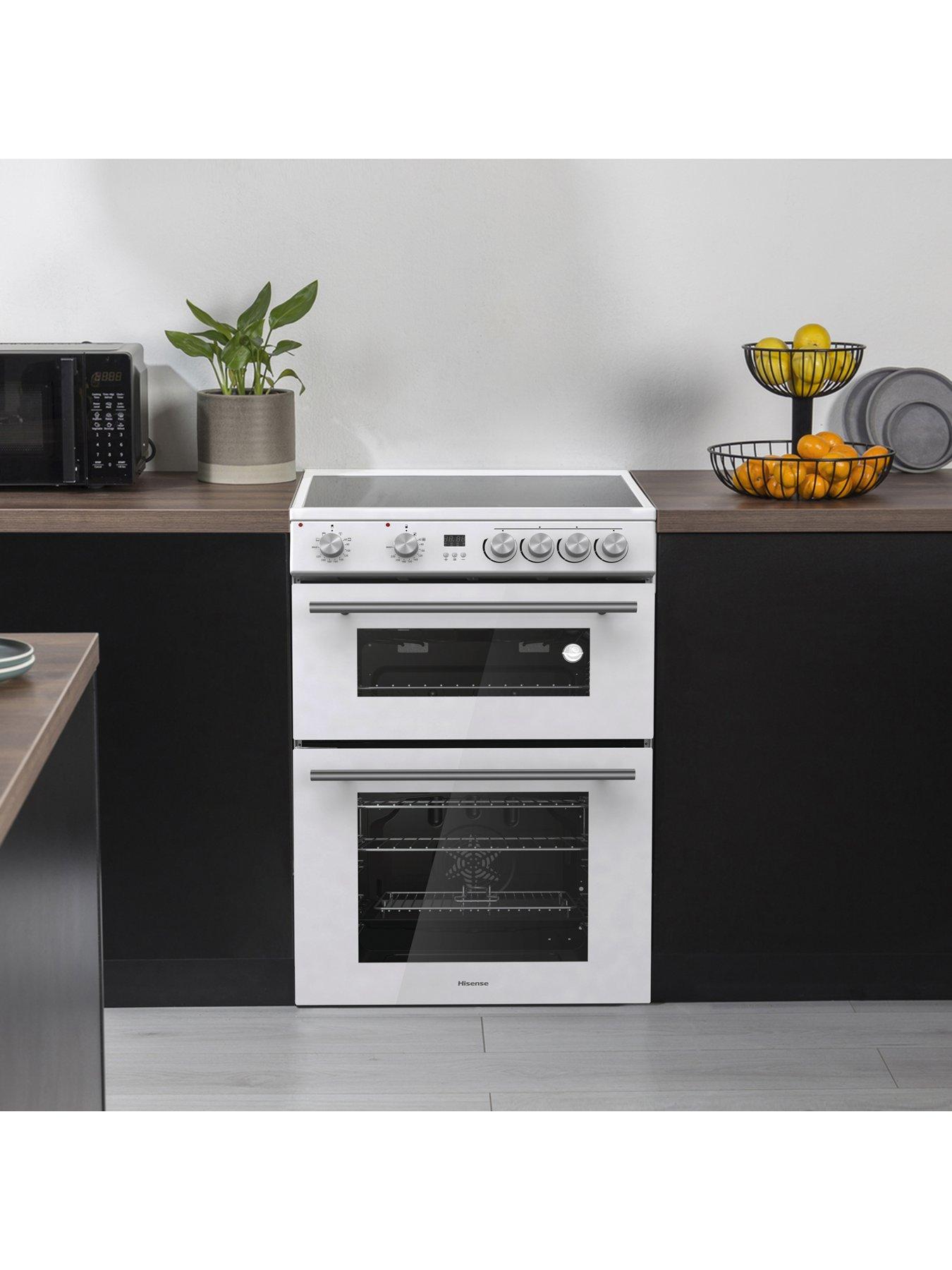 Hisense HDE3211BWUK Double Oven Electric Cooker with Ceramic Hob White Very