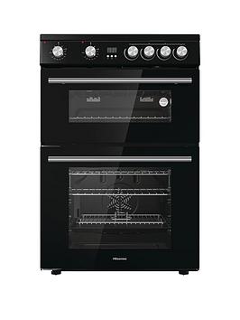 Product photograph of Hisense Hde3211bbuk Electric Cooker With Ceramic Hob - Black from very.co.uk