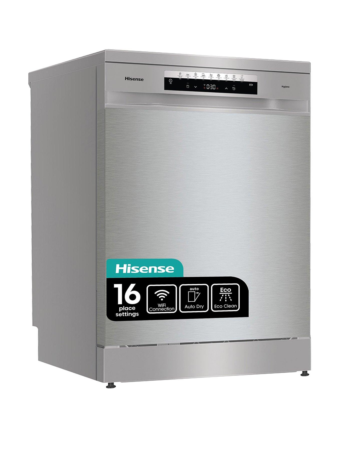 undefined HS673C60XUK 16-Place Freestanding Dishwasher with Invertor Motor - Stainless Steel