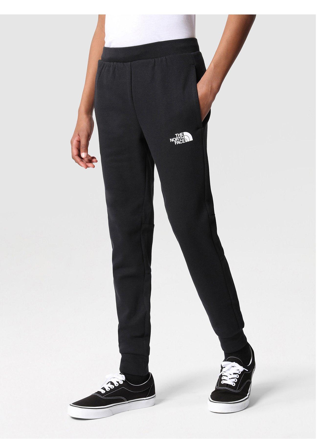 north face junior joggers black