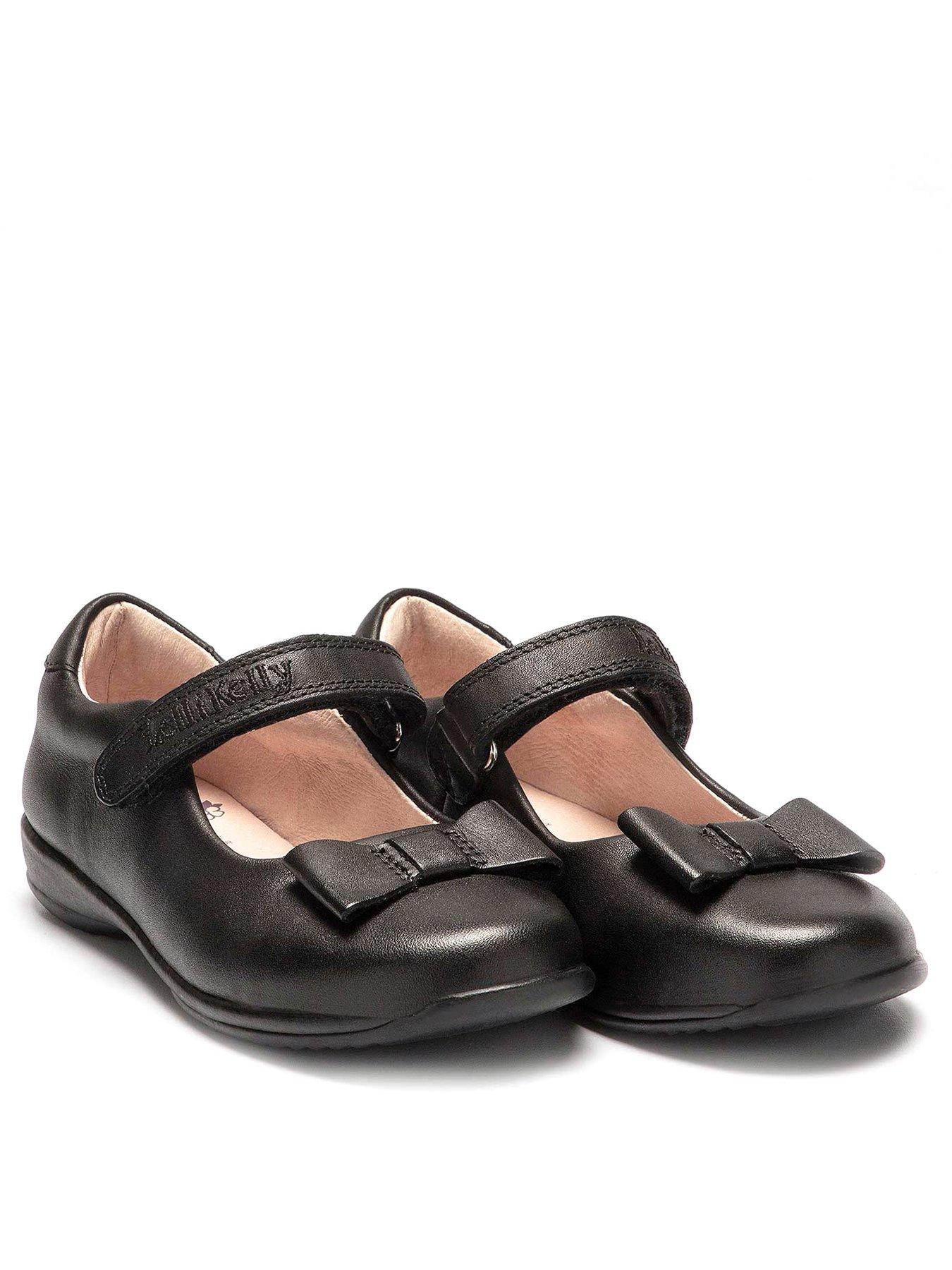 undefined Girls Perrie Bow School Shoes - Black