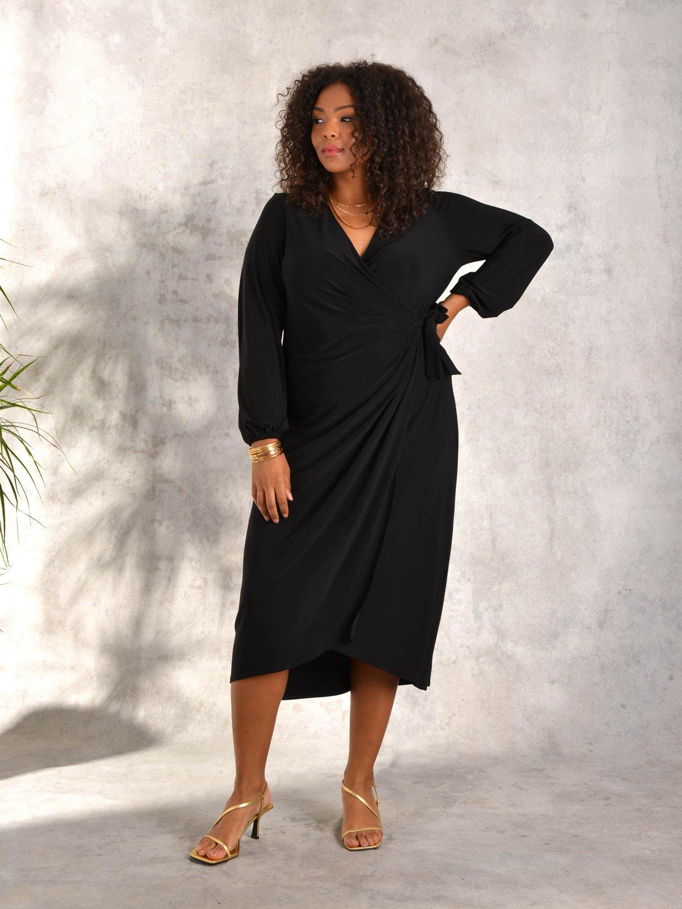 Black wrap shop dress size 16