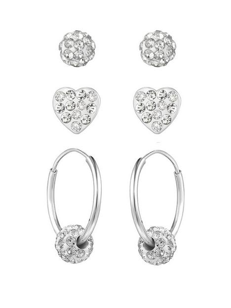the-love-silver-collection-sterling-silver-crystal-3-pack-4mm-glitterball-studs-6mm-heart-studs-14mm-hoops-with-slider