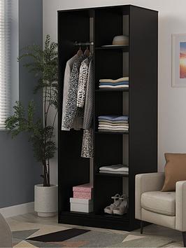 Product photograph of Swift Cube Ready Assembled Open Shelf Unit - Black from very.co.uk