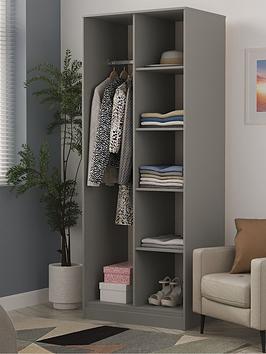 Product photograph of Swift Cube Ready Assembled Open Shelf Unit - Grey from very.co.uk
