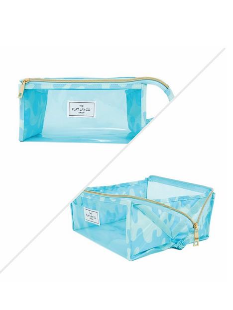 the-flat-lay-co-open-flat-makeup-jelly-box-bag-blue-drips