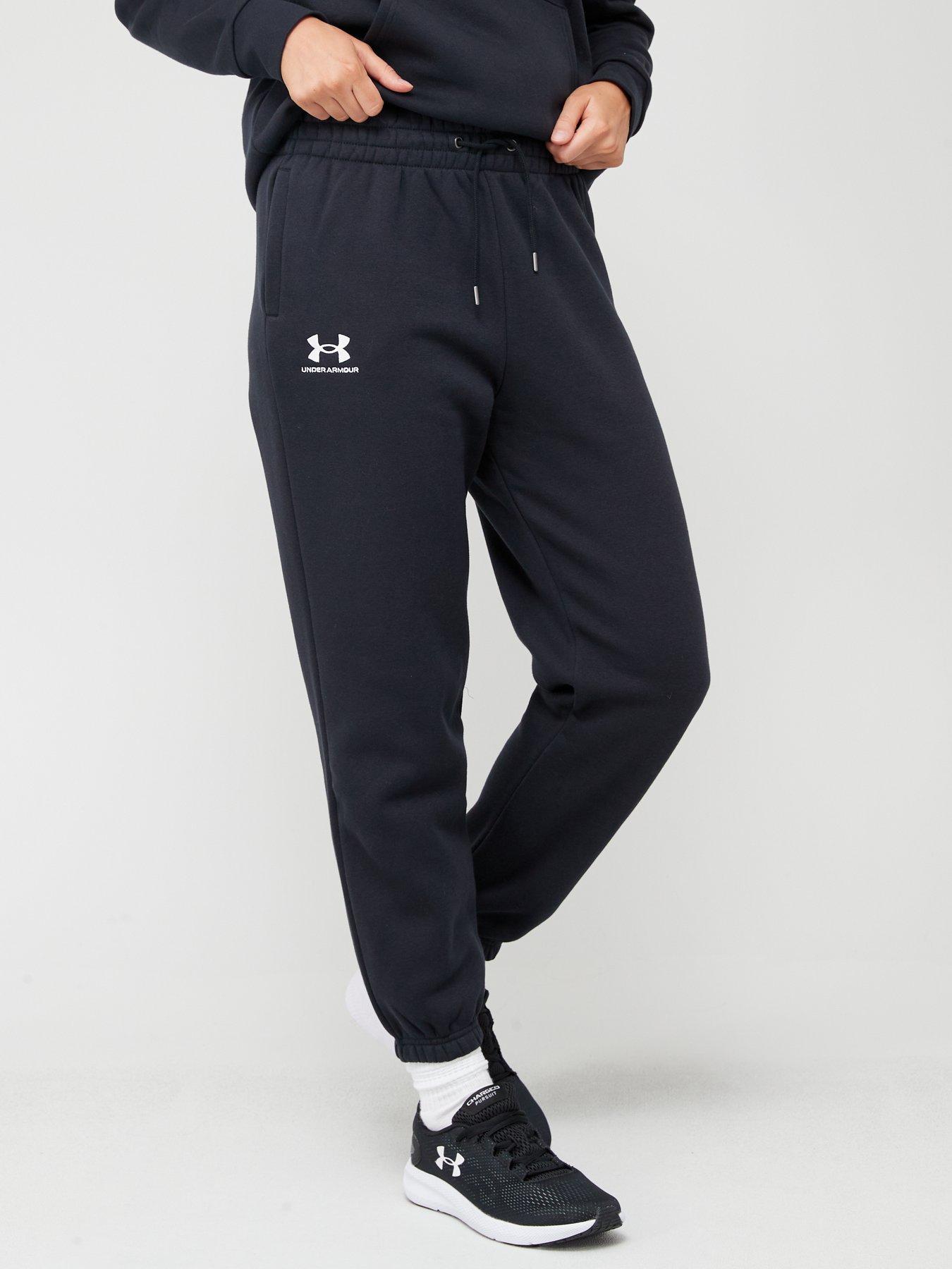 undefined Essential Fleece Joggers - Black/White