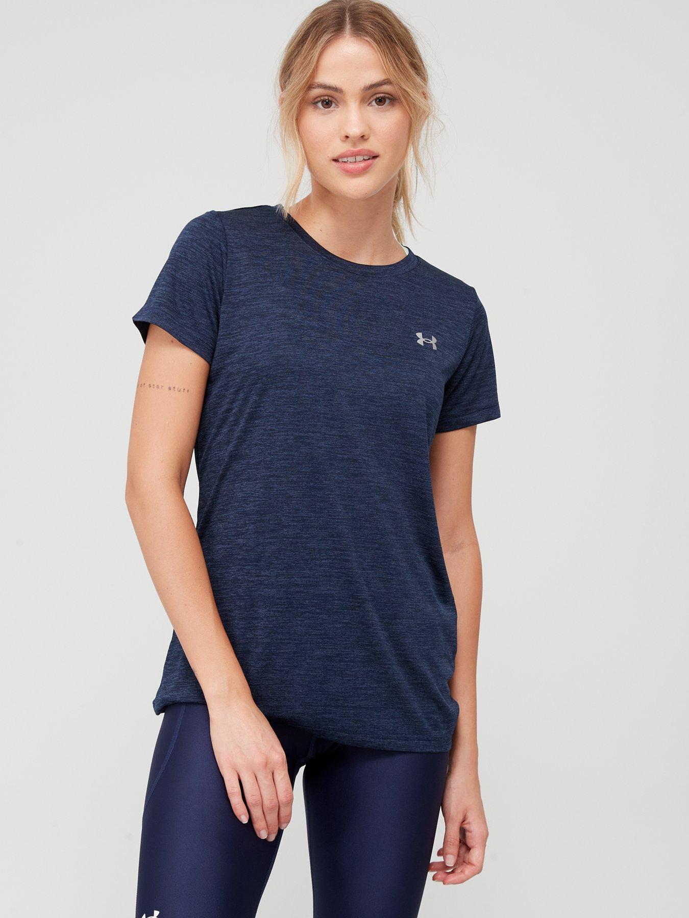 UNDER ARMOUR Tech Short Sleeve T-shirt - Twist - Navy