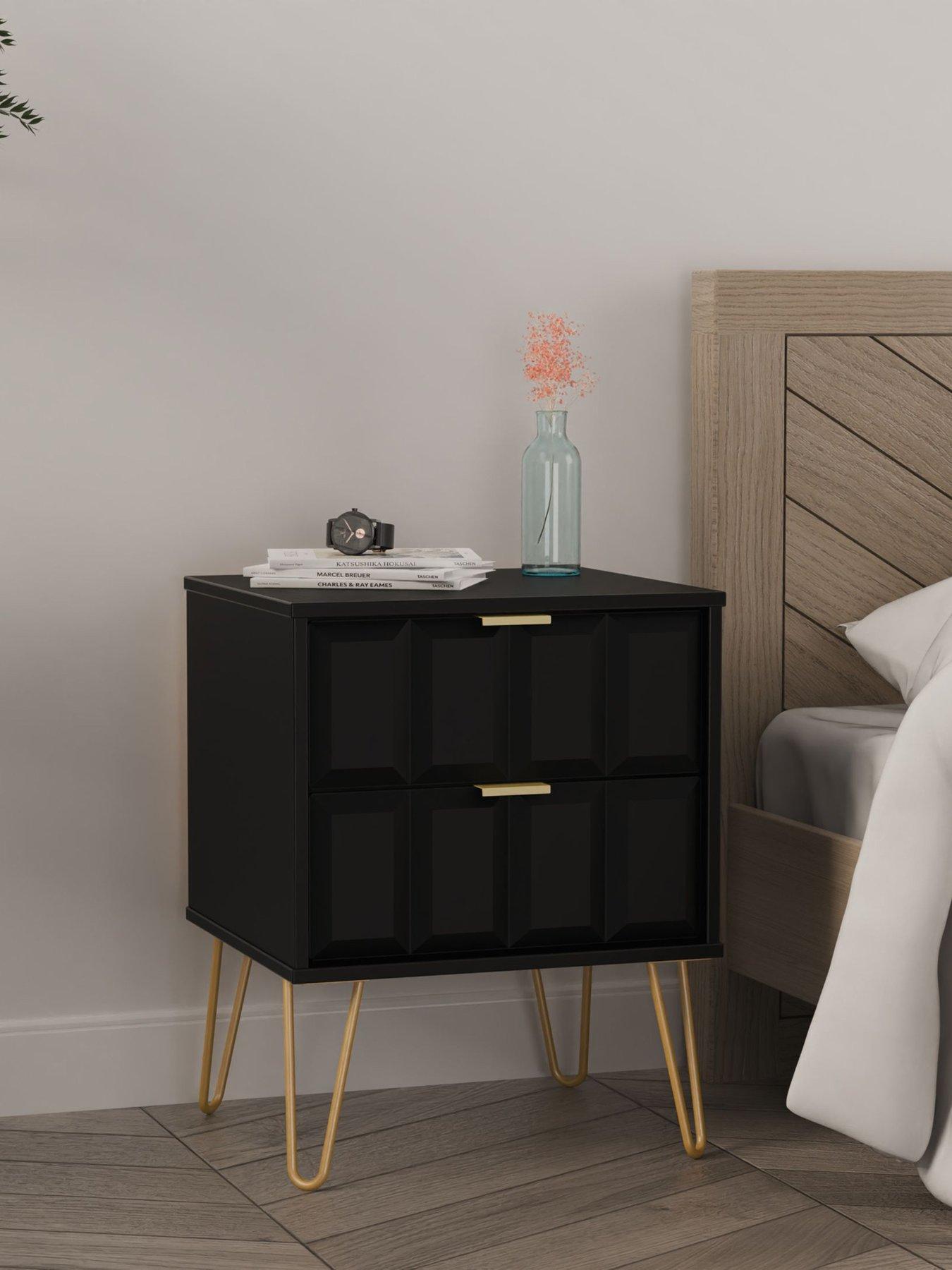 SWIFT Cube Ready Assembled 2 Drawer Bedside Chest - FSC® Certified