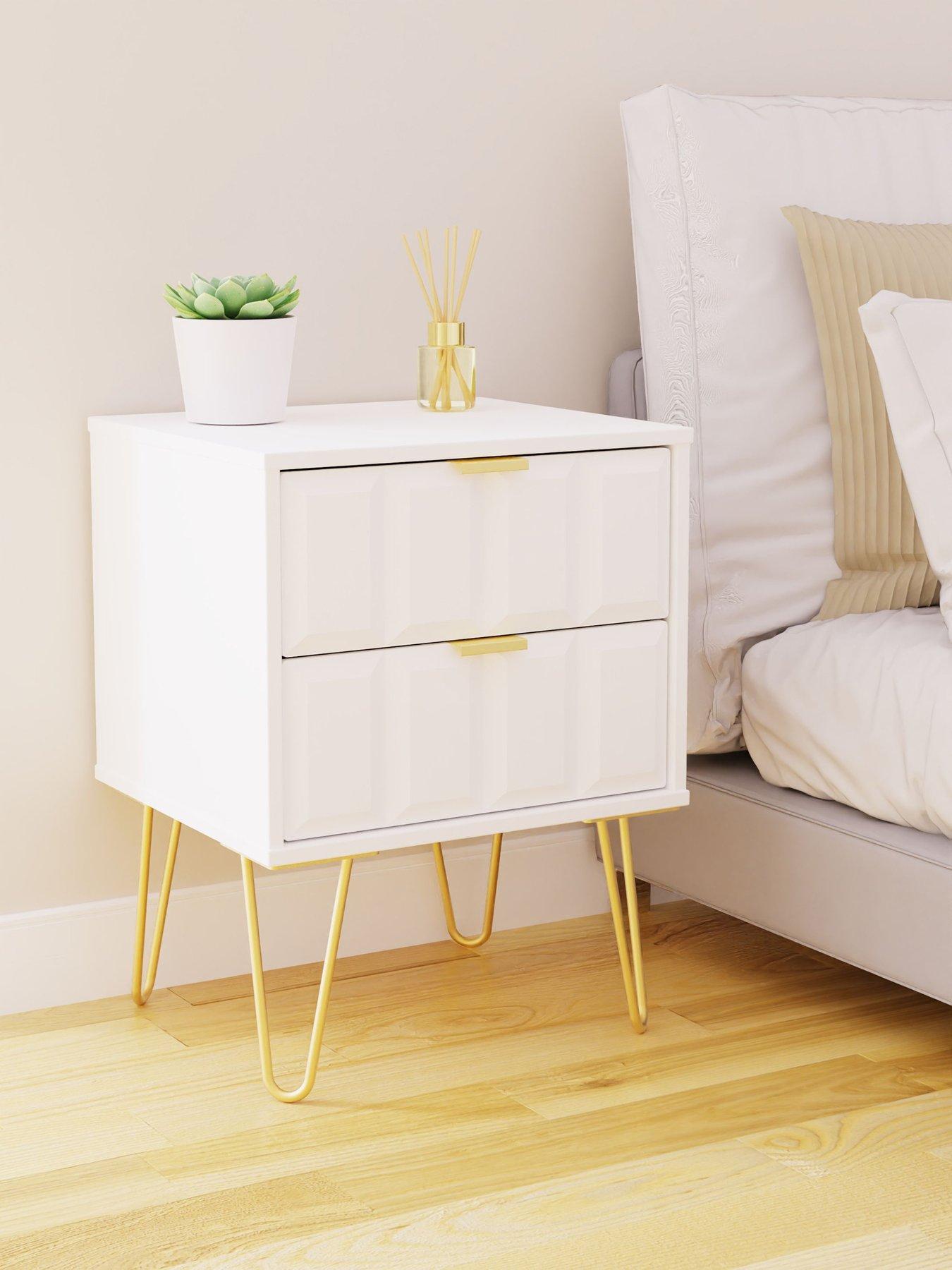 SWIFT Cube Ready Assembled 2 Drawer Bedside Chest - FSC® Certified