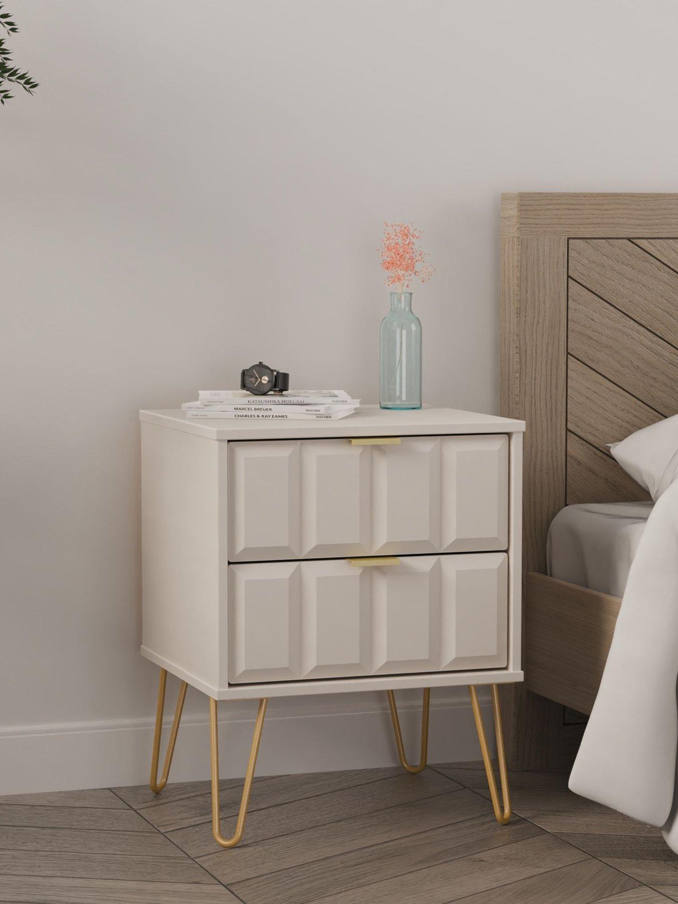 undefined Cube Ready Assembled 2 Drawer Bedside Chest - FSC® Certified