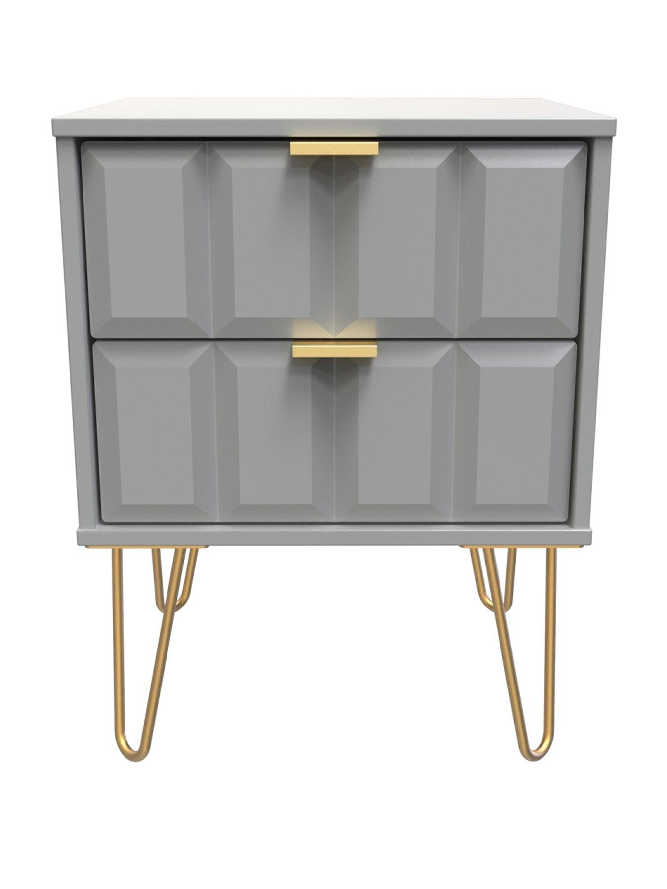 Image 2 of 7 of SWIFT Cube Ready Assembled 2 Drawer Bedside Chest&nbsp;- FSC&reg; Certified