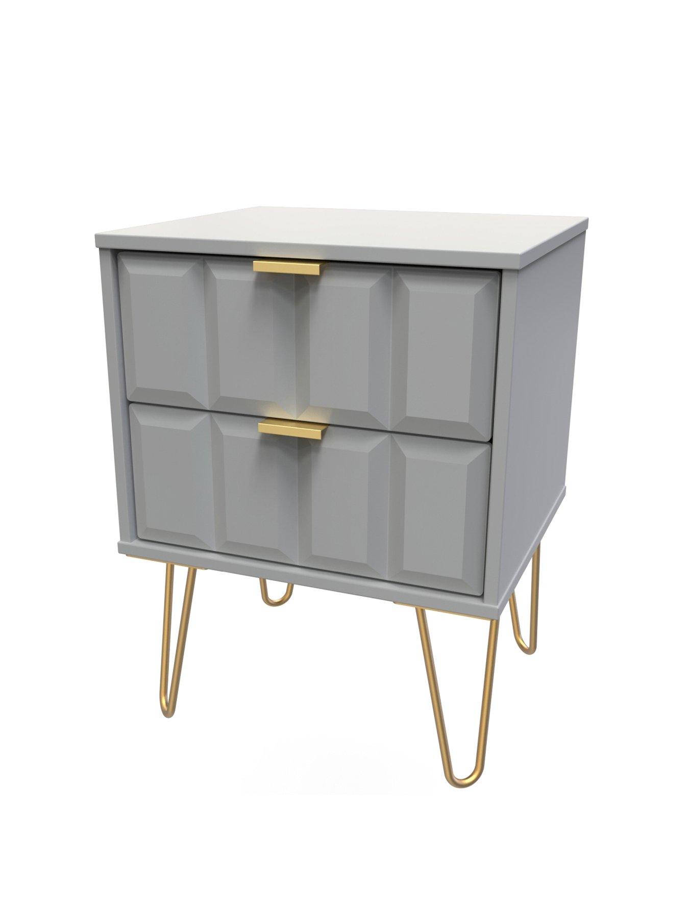 Image 3 of 7 of SWIFT Cube Ready Assembled 2 Drawer Bedside Chest&nbsp;- FSC&reg; Certified