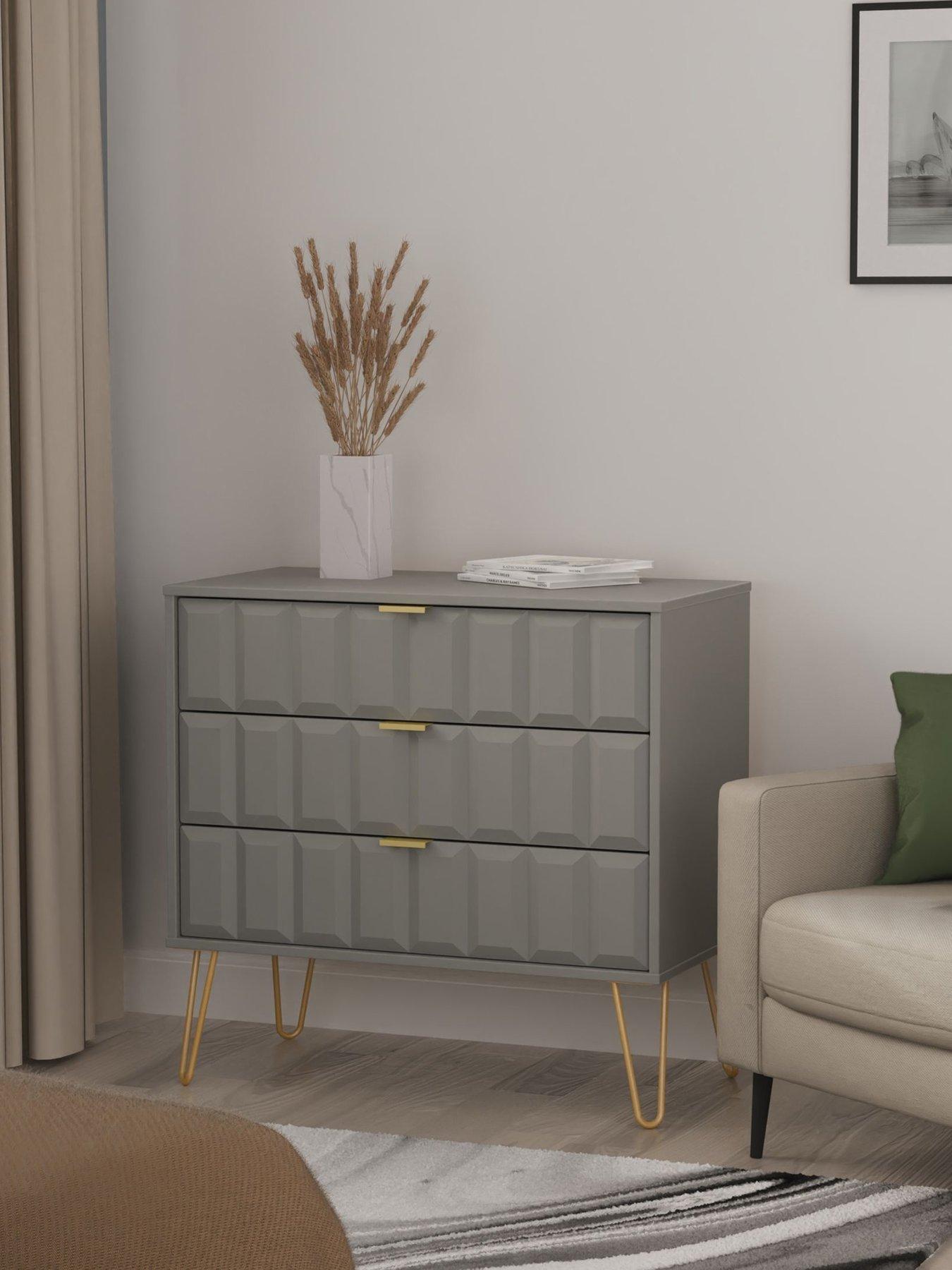 Product photograph of Swift Cube Ready Assembled 3 Drawer Chest - Fsc Reg Certified from very.co.uk