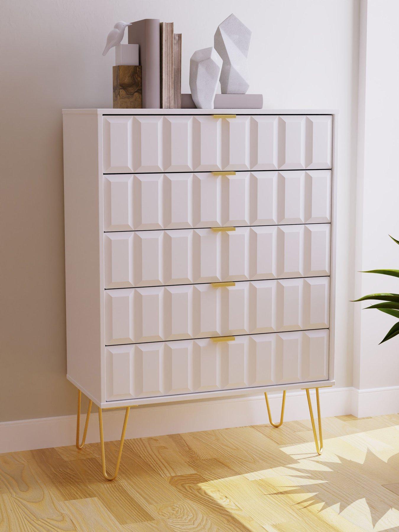 SWIFT Cube Ready Assembled 5 Drawer Chest - FSC® Certified