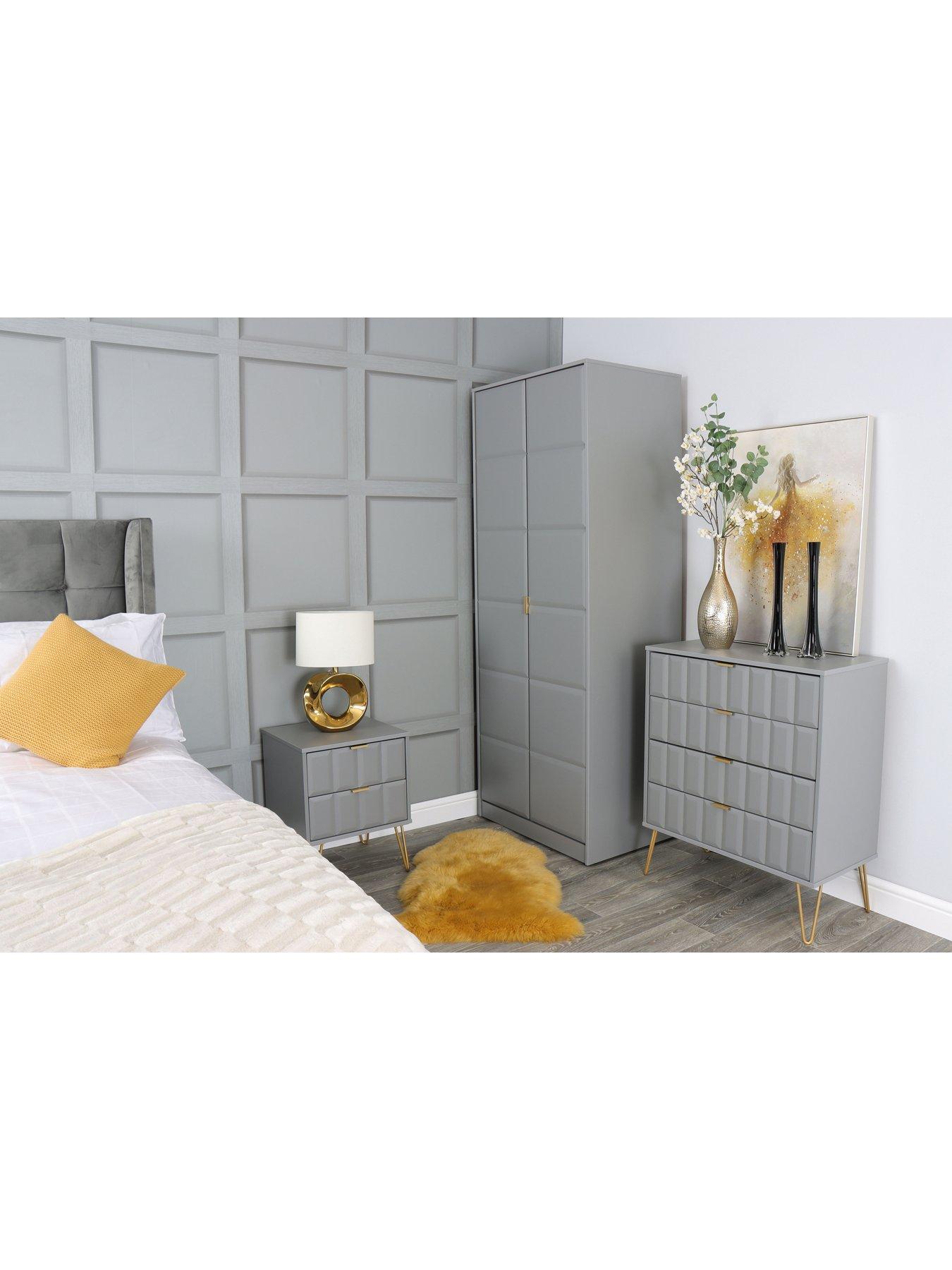 Image 2 of 8 of SWIFT Cube 3 Piece Ready Assembled&nbsp;Package&nbsp;- 5 Drawer Chest and 2&nbsp;Bedside Chests&nbsp;- FSC&reg; Certified