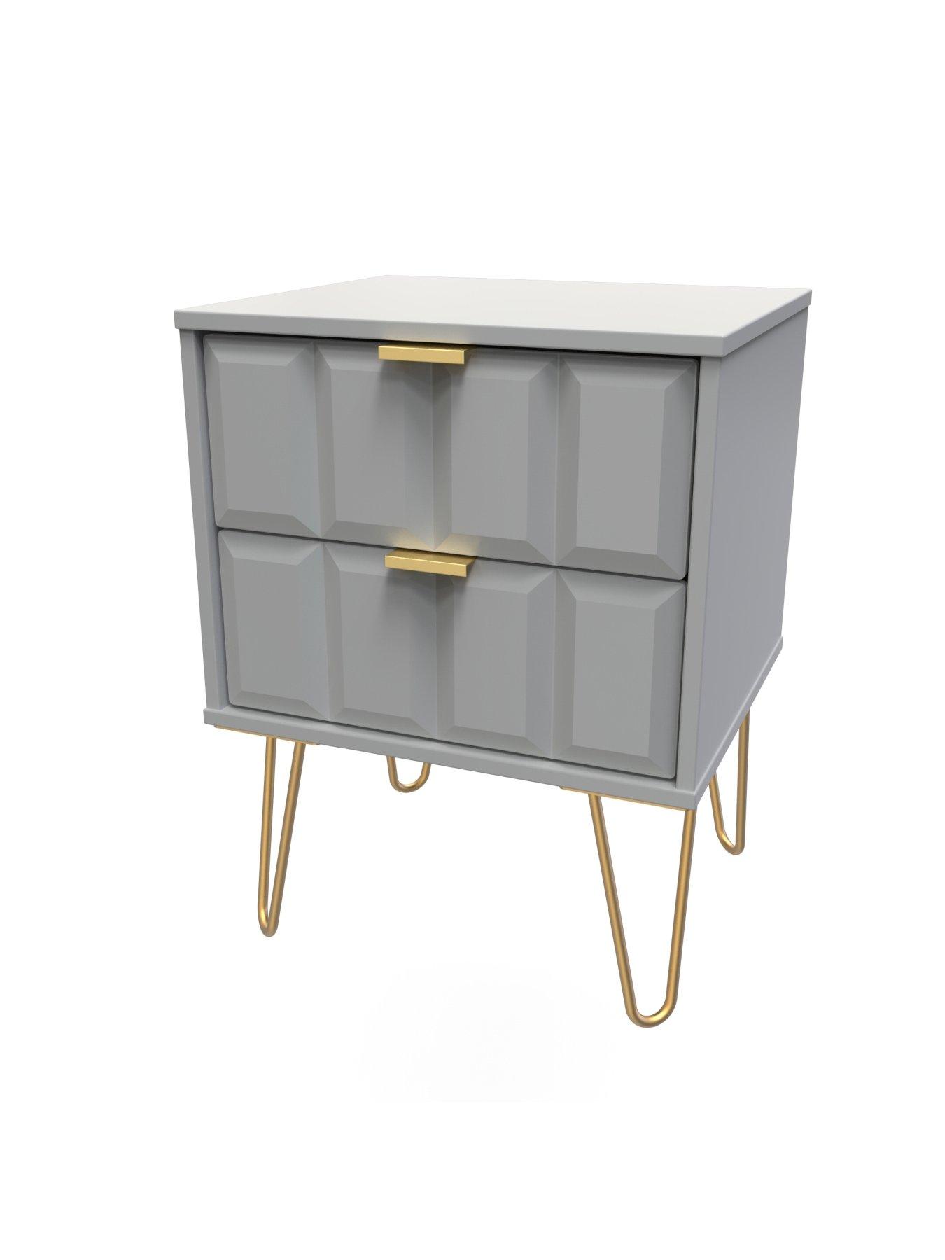Image 4 of 8 of SWIFT Cube 3 Piece Ready Assembled&nbsp;Package&nbsp;- 5 Drawer Chest and 2&nbsp;Bedside Chests&nbsp;- FSC&reg; Certified