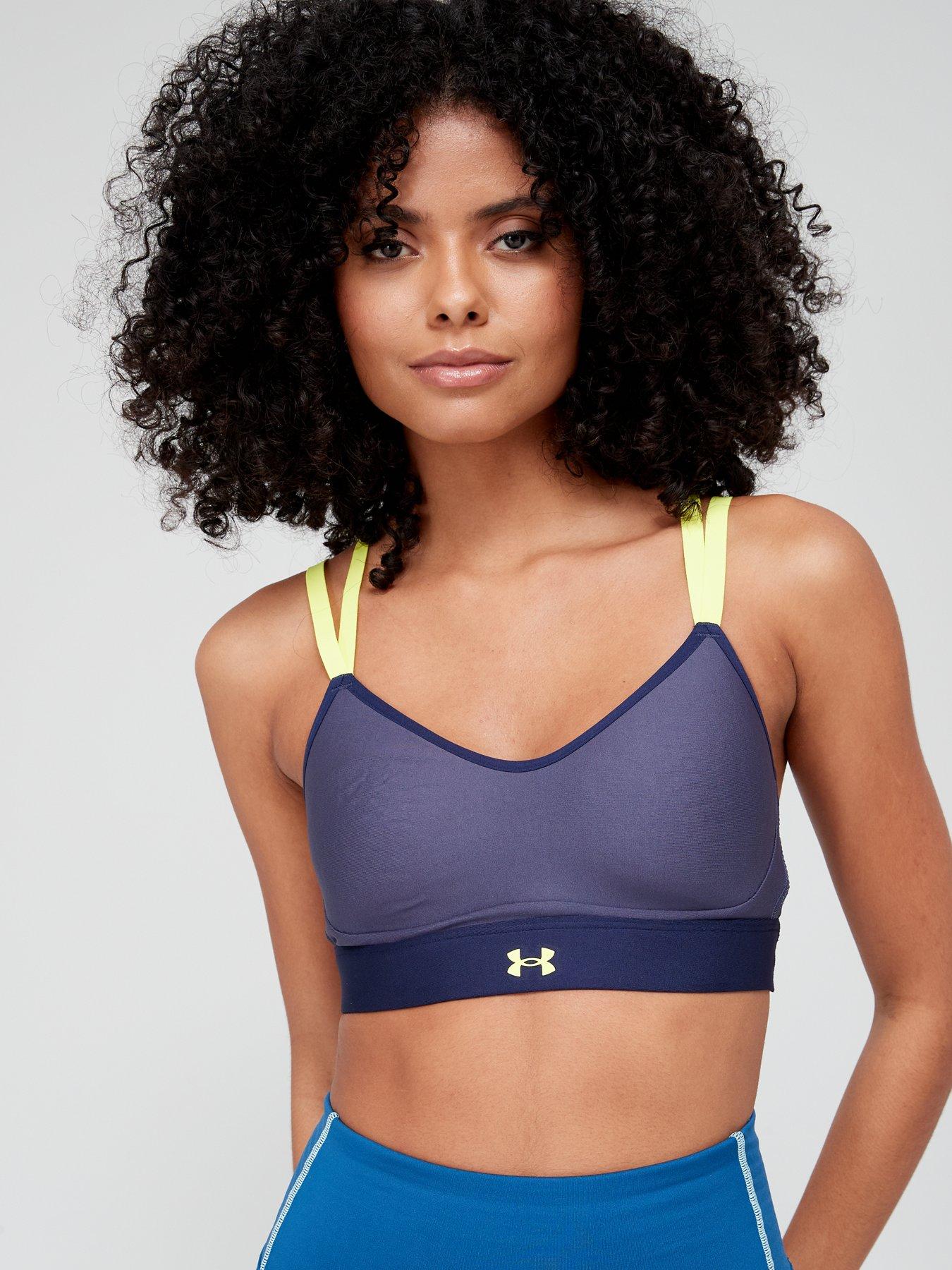 Under armour strappy logo hot sale bra