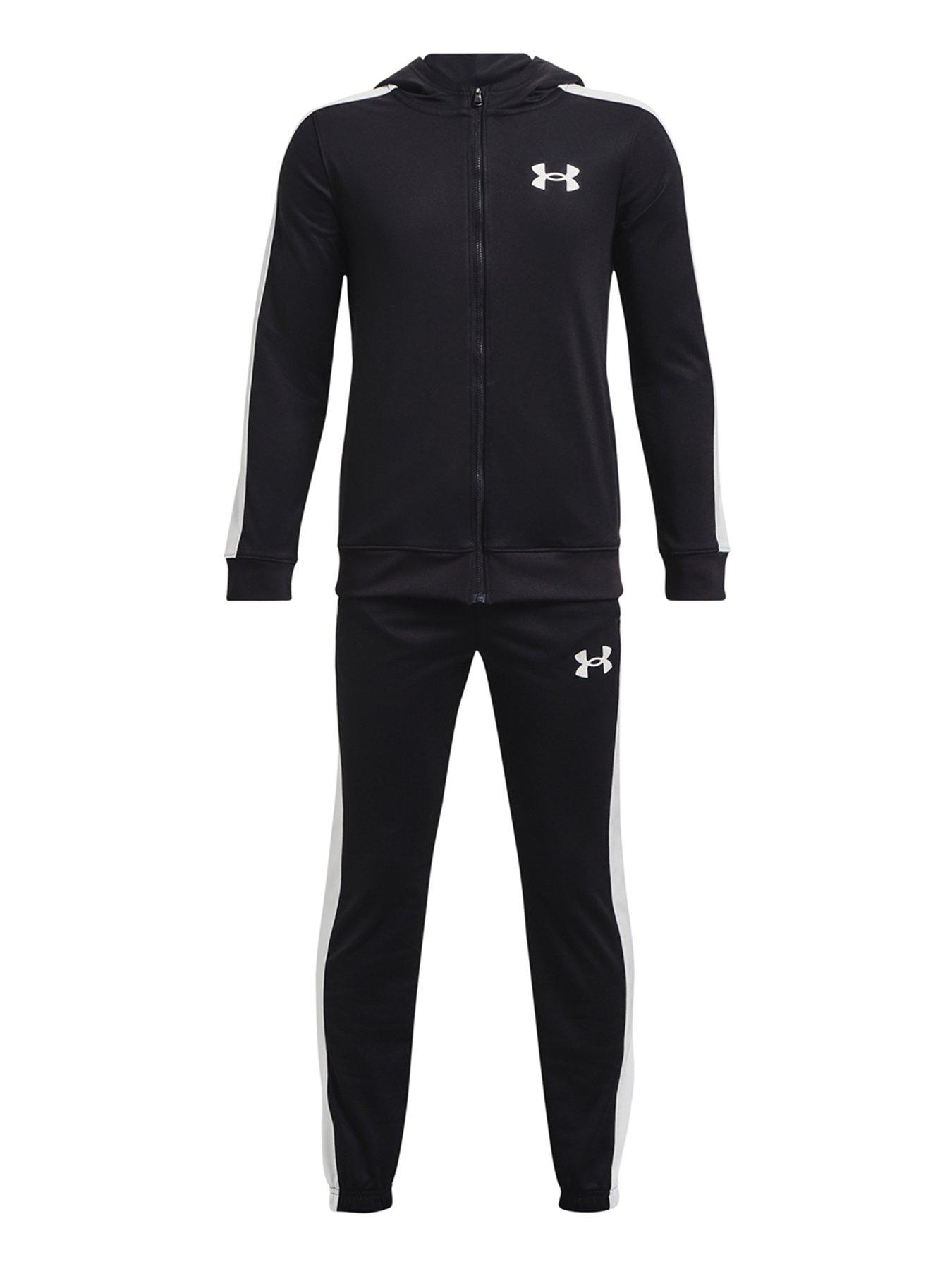 UNDER ARMOUR Boys Challenger Knit Shorts - Black/White