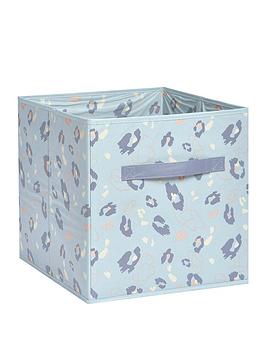 Product photograph of Chapter B Kids Club Wipeable Coated Leopard Storage Box from very.co.uk