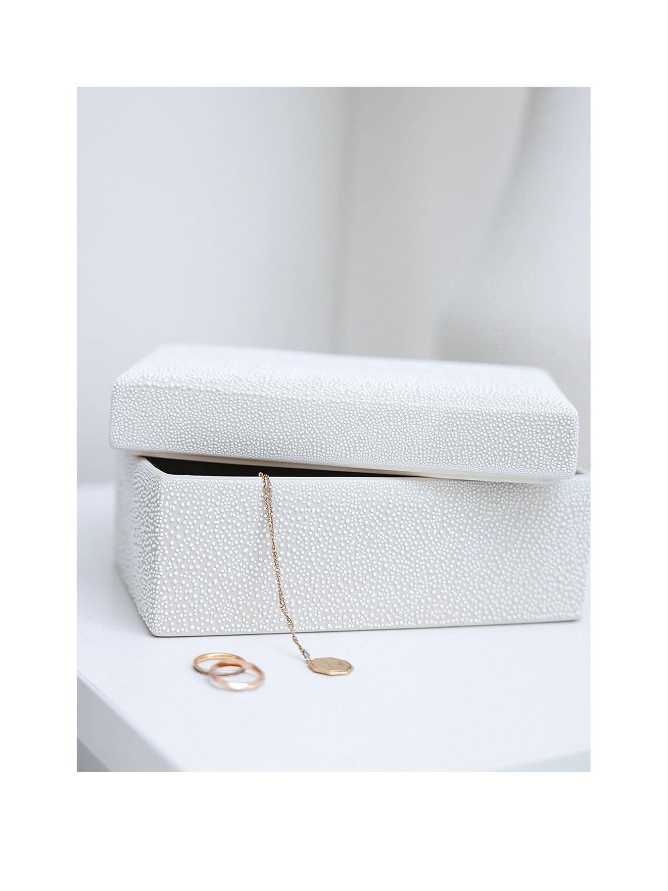 Product photograph of Chapter B Textured Ceramic Storage Box from very.co.uk