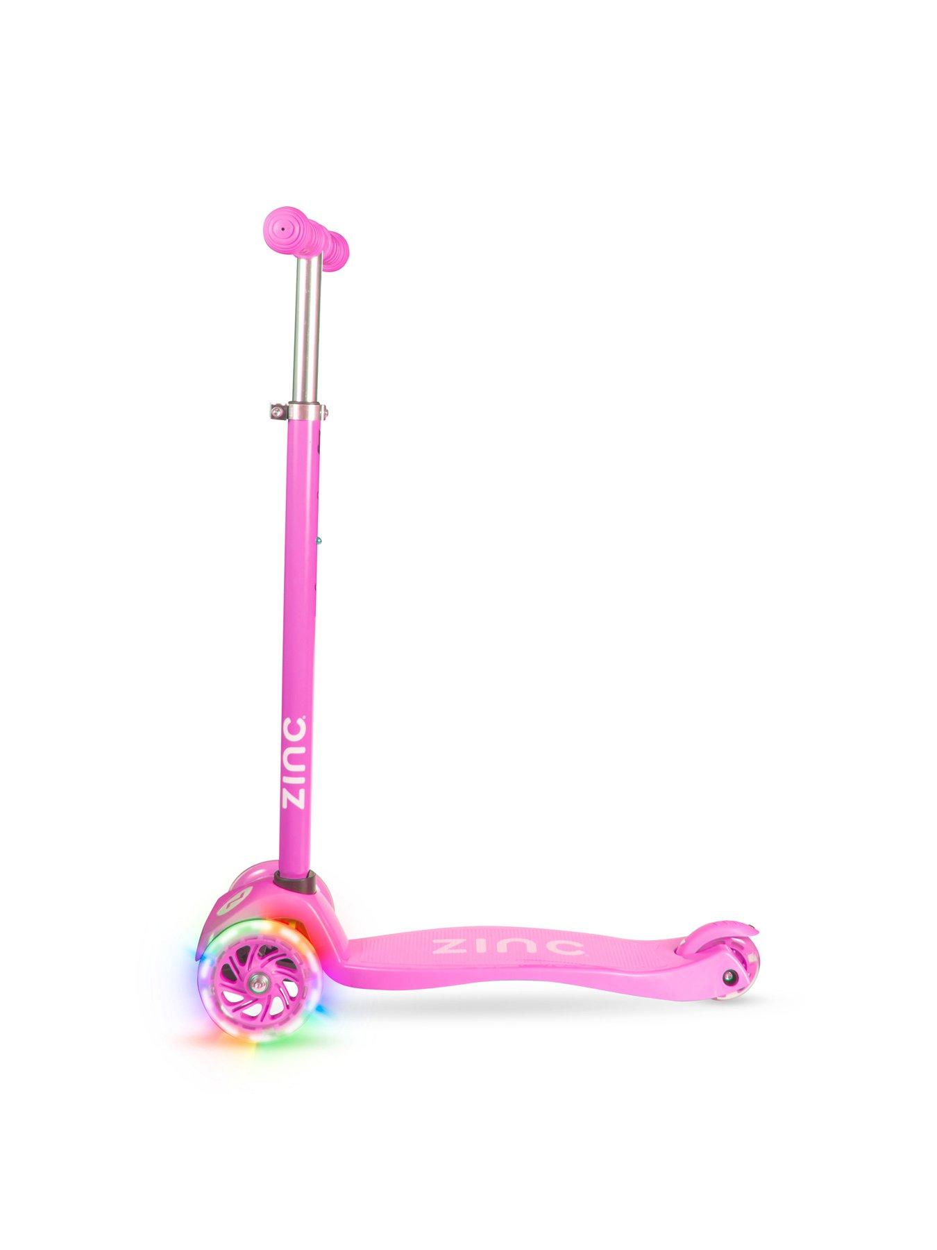 Image 2 of 7 of Zinc Three Wheeled Light Up Star Scooter - Pink