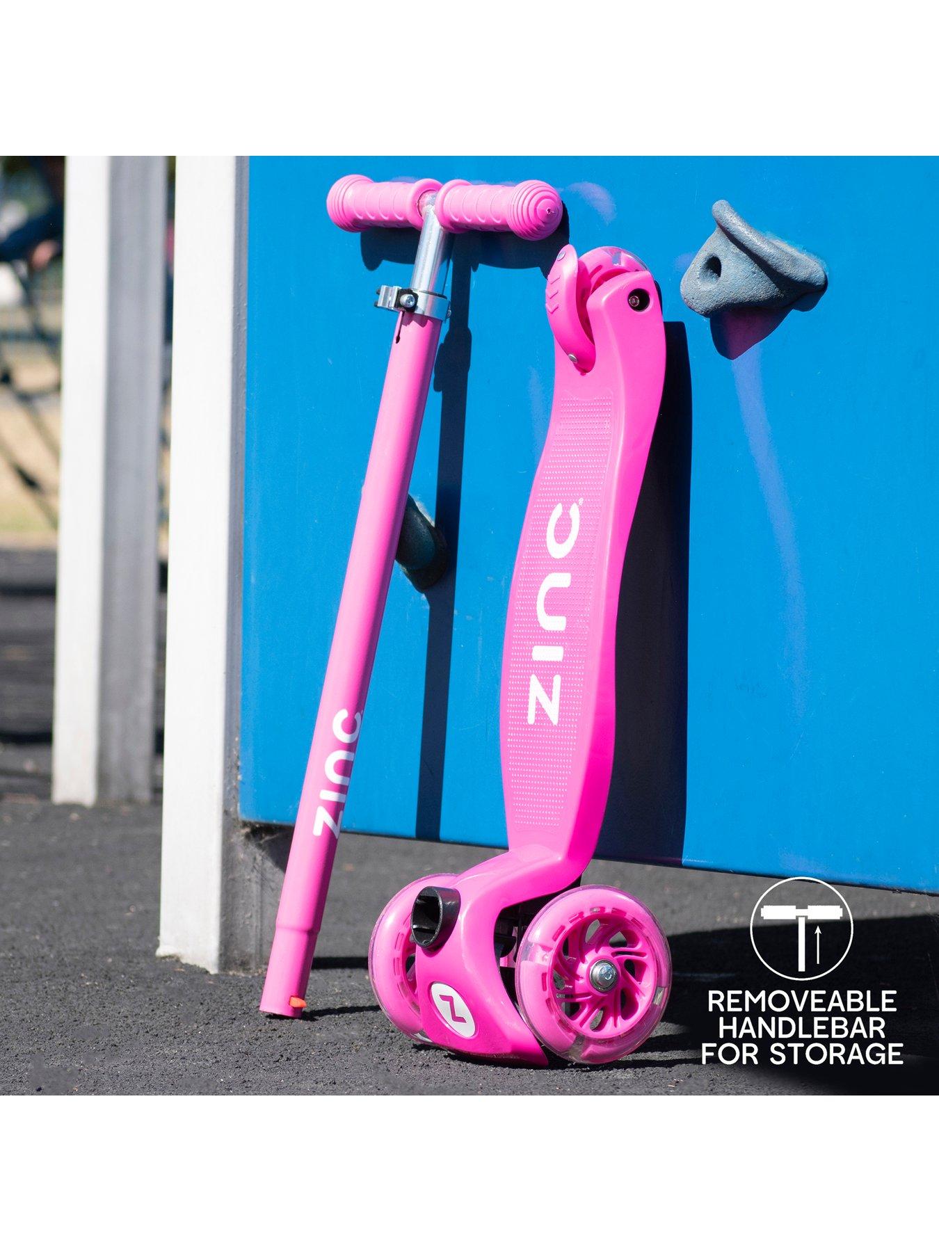 Image 5 of 7 of Zinc Three Wheeled Light Up Star Scooter - Pink