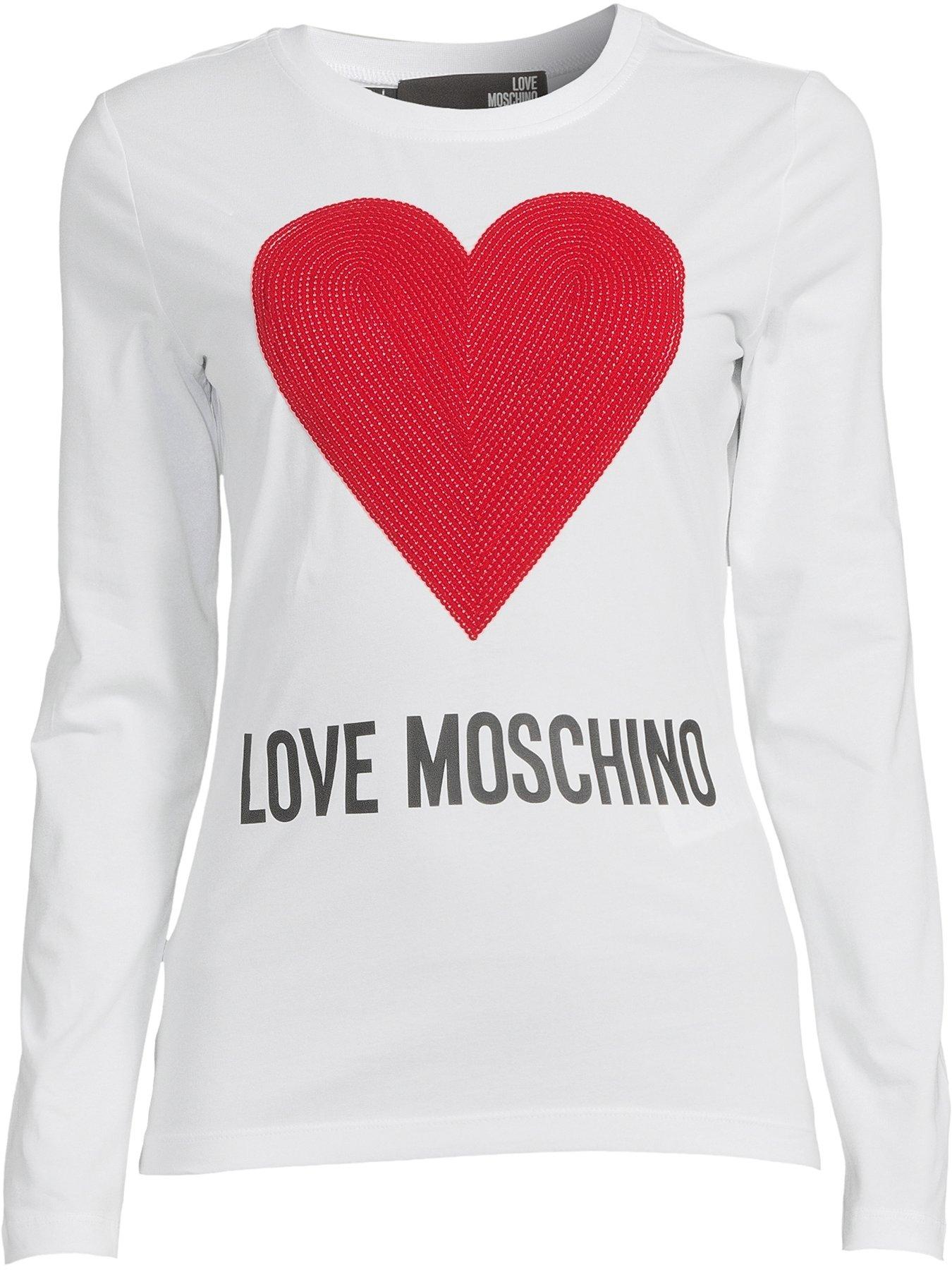 Long Sleeve Logo Heart T-shirt - White